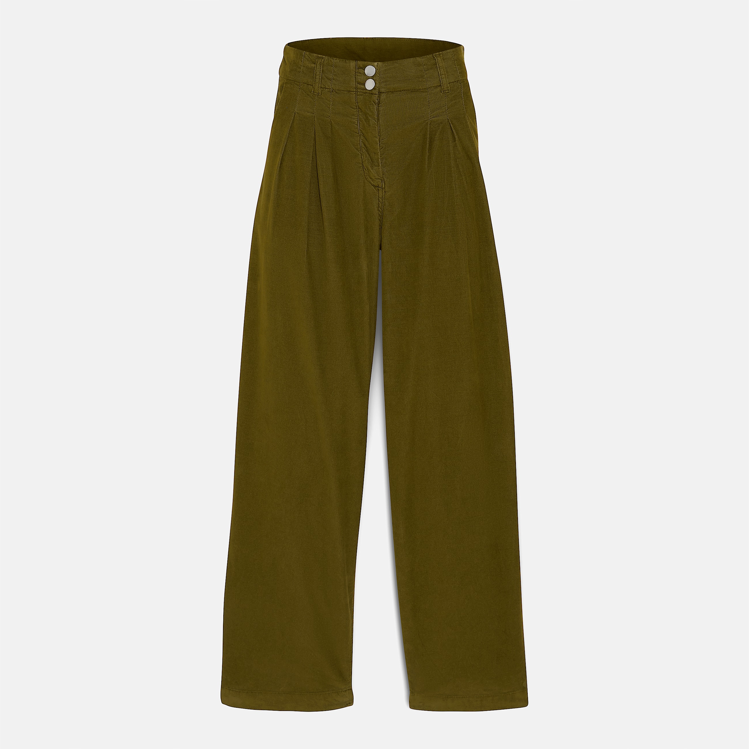 Pantaln ancho para mujer de pana Needle TBL Verde ALT10