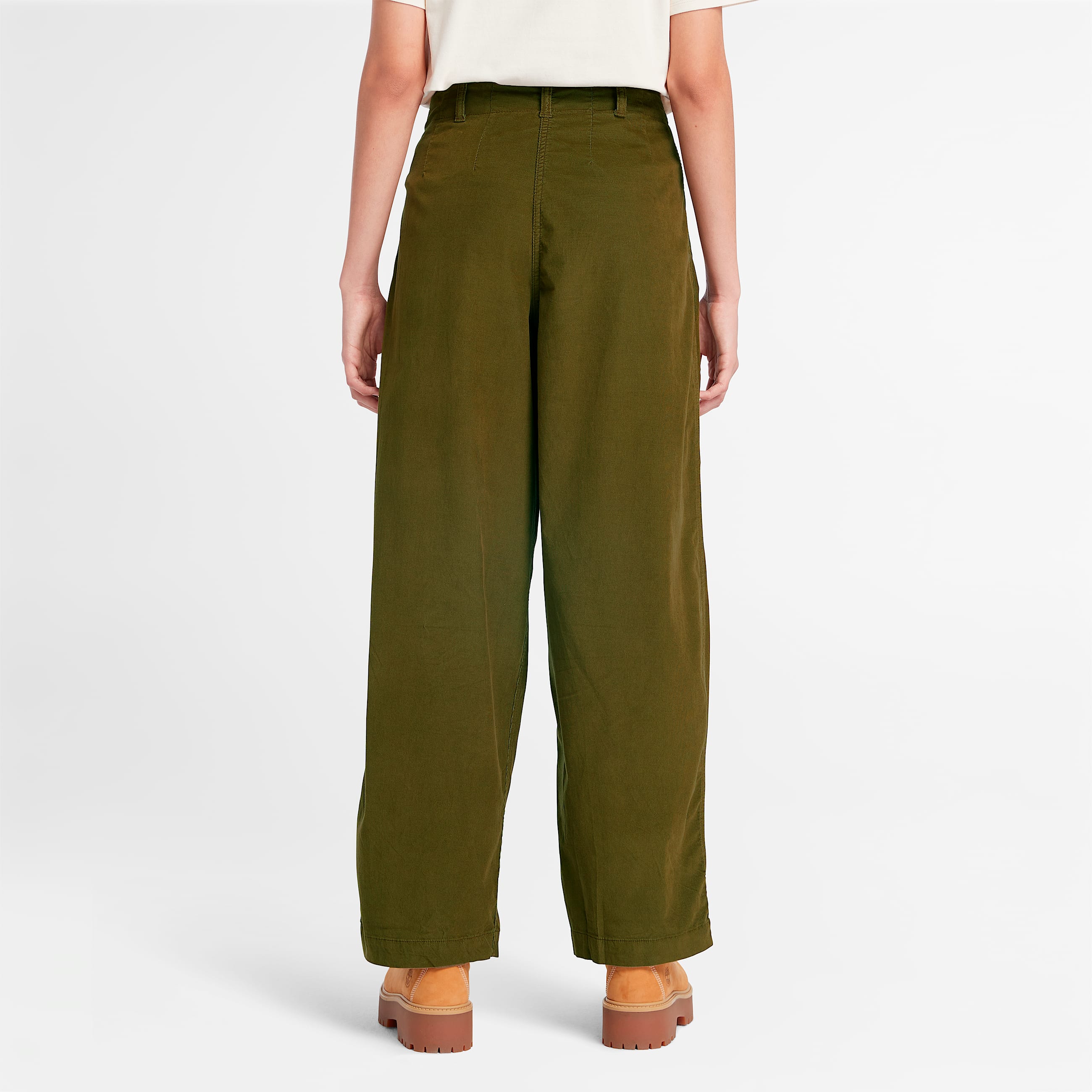 Pantaln ancho para mujer de pana Needle TBL Verde ALT9