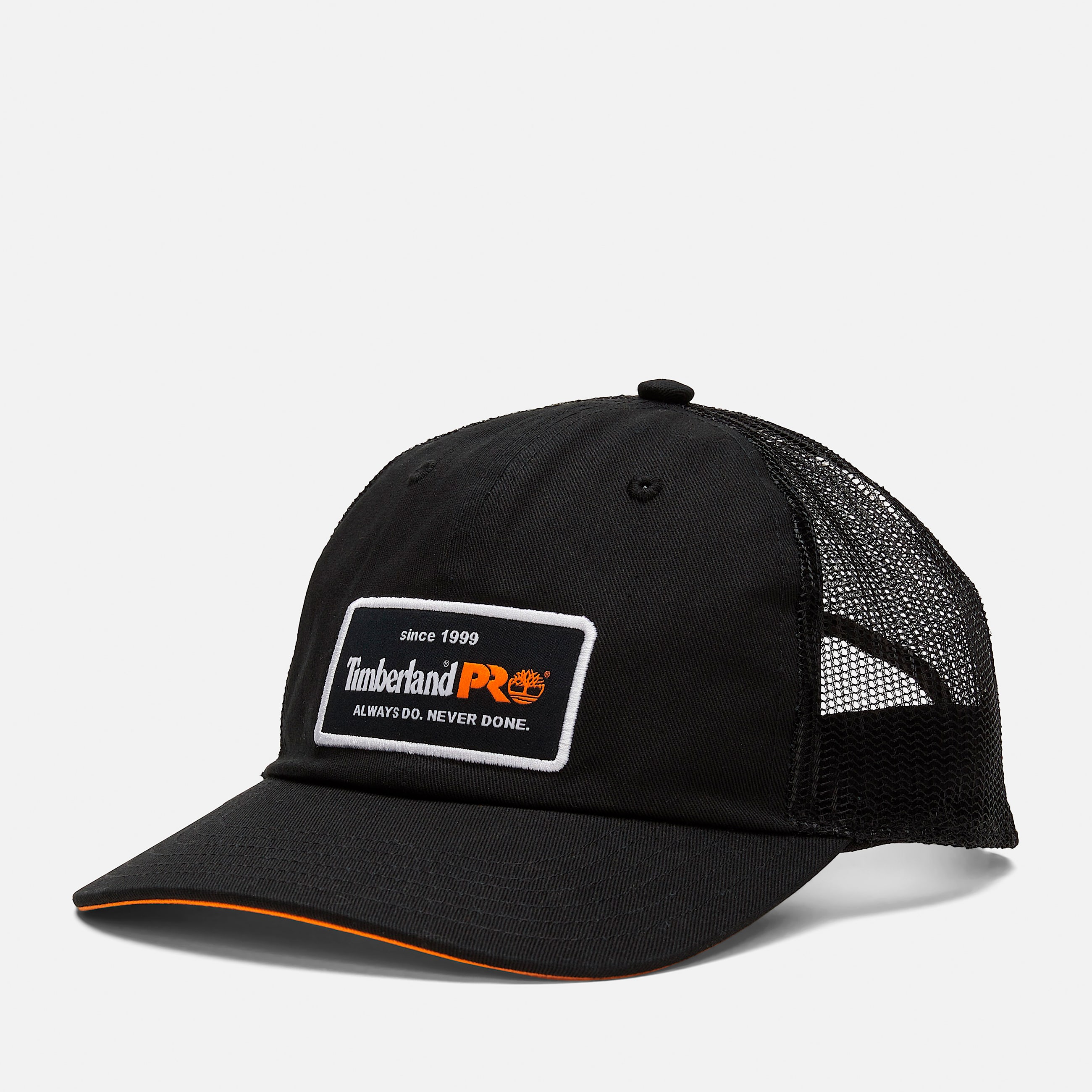 Mens Timberland PRO ADND LowProfile Trucker Hat TBL Jet BlackPRO Orange HERO