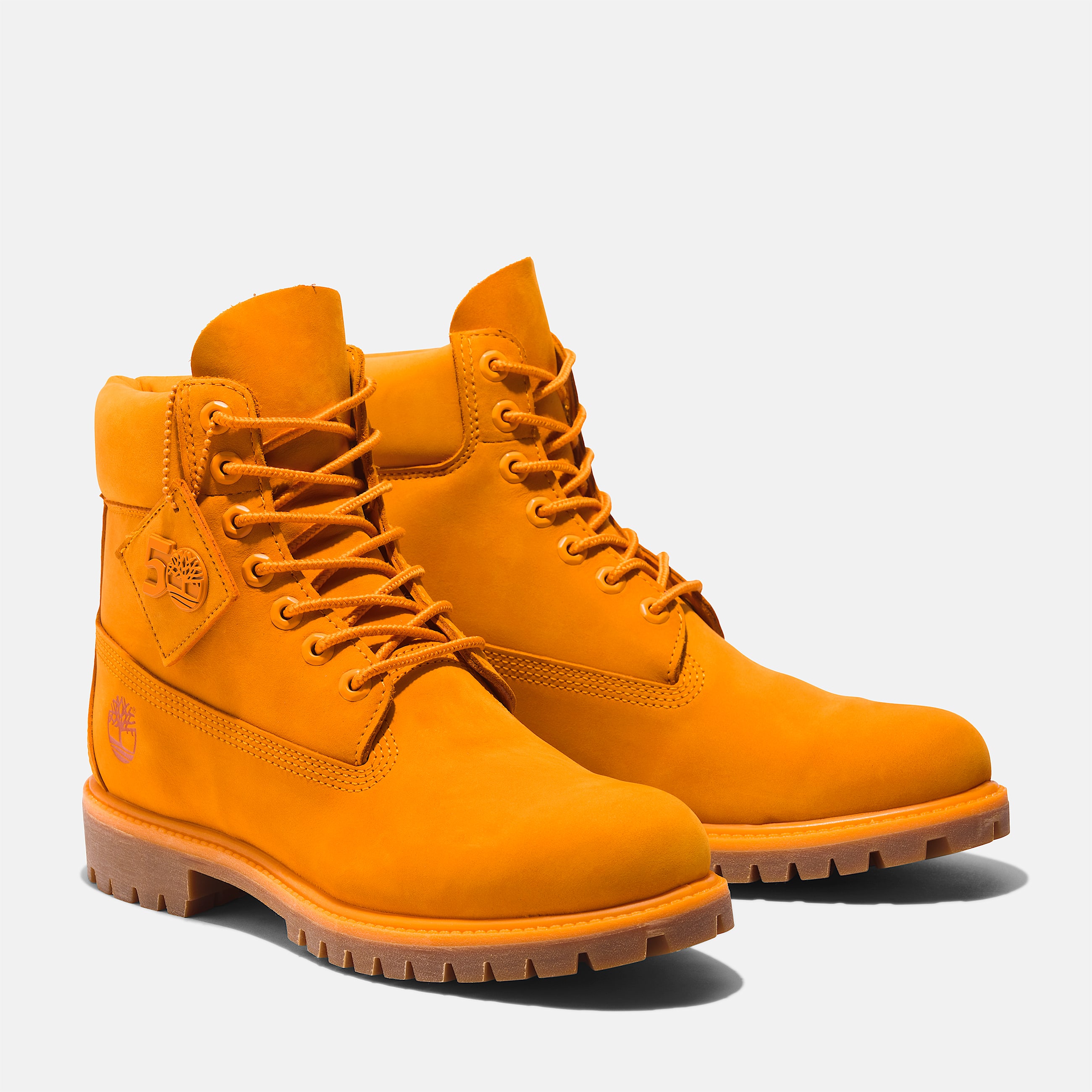 Mens Timberland 50th Anniversary Edition Premium 6Inch Waterproof Boot TBL Medium Orange Nubuck ALT4