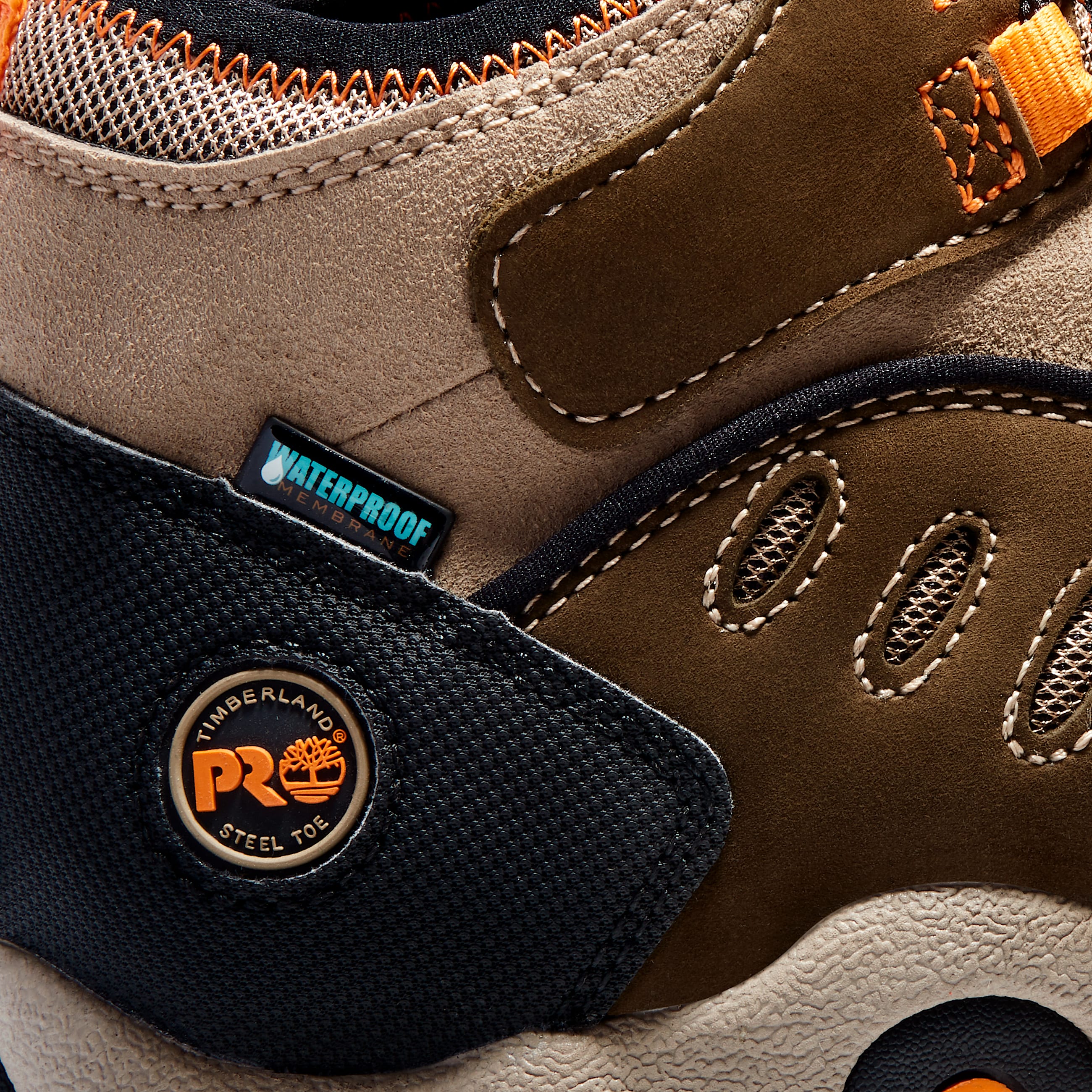 Mens Mudslinger Steel Toe Waterproof Work Boot TBL Brown ALT6