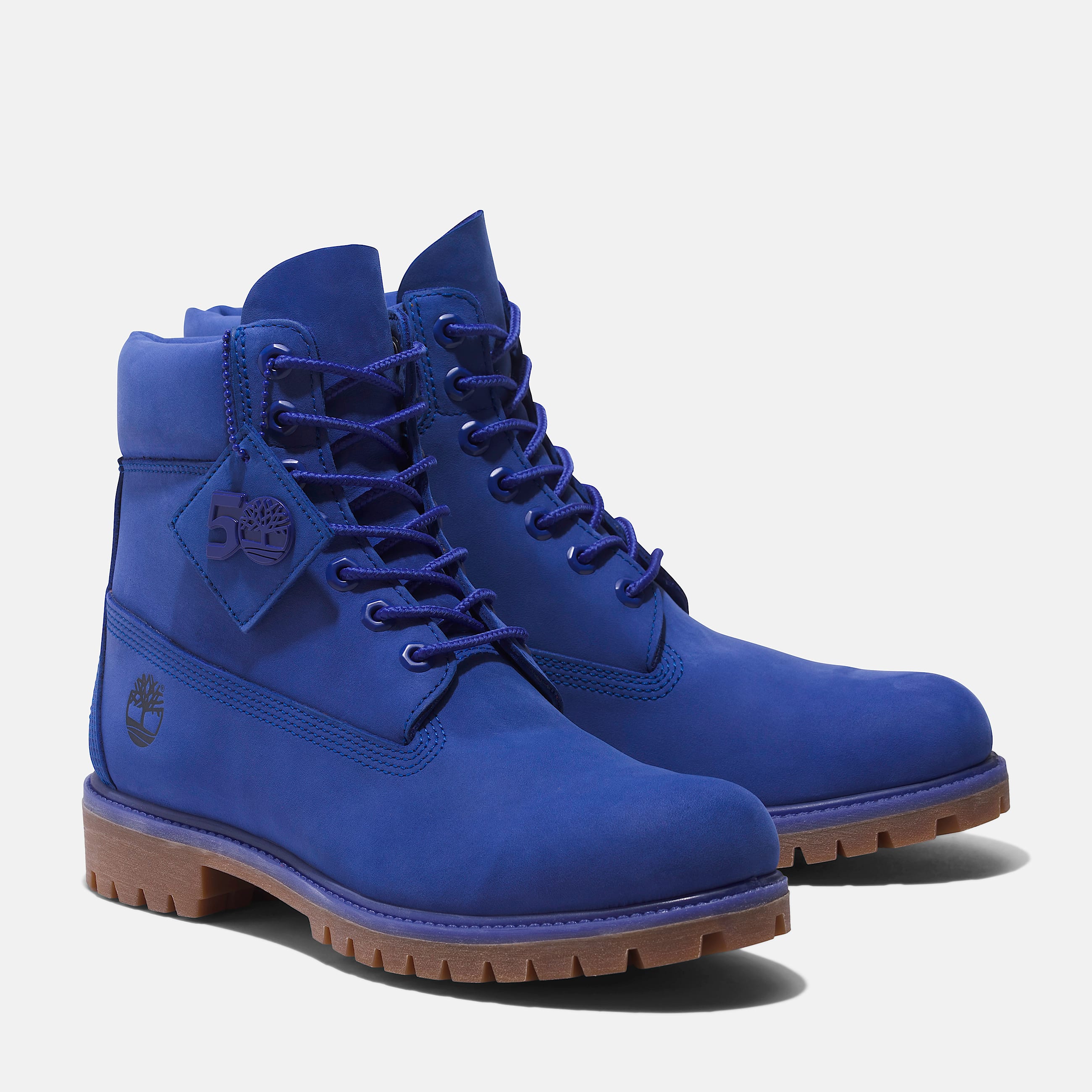 Mens Timberland 50th Anniversary Edition Premium 6Inch Waterproof Boot TBL Bright Blue Nubuck ALT4