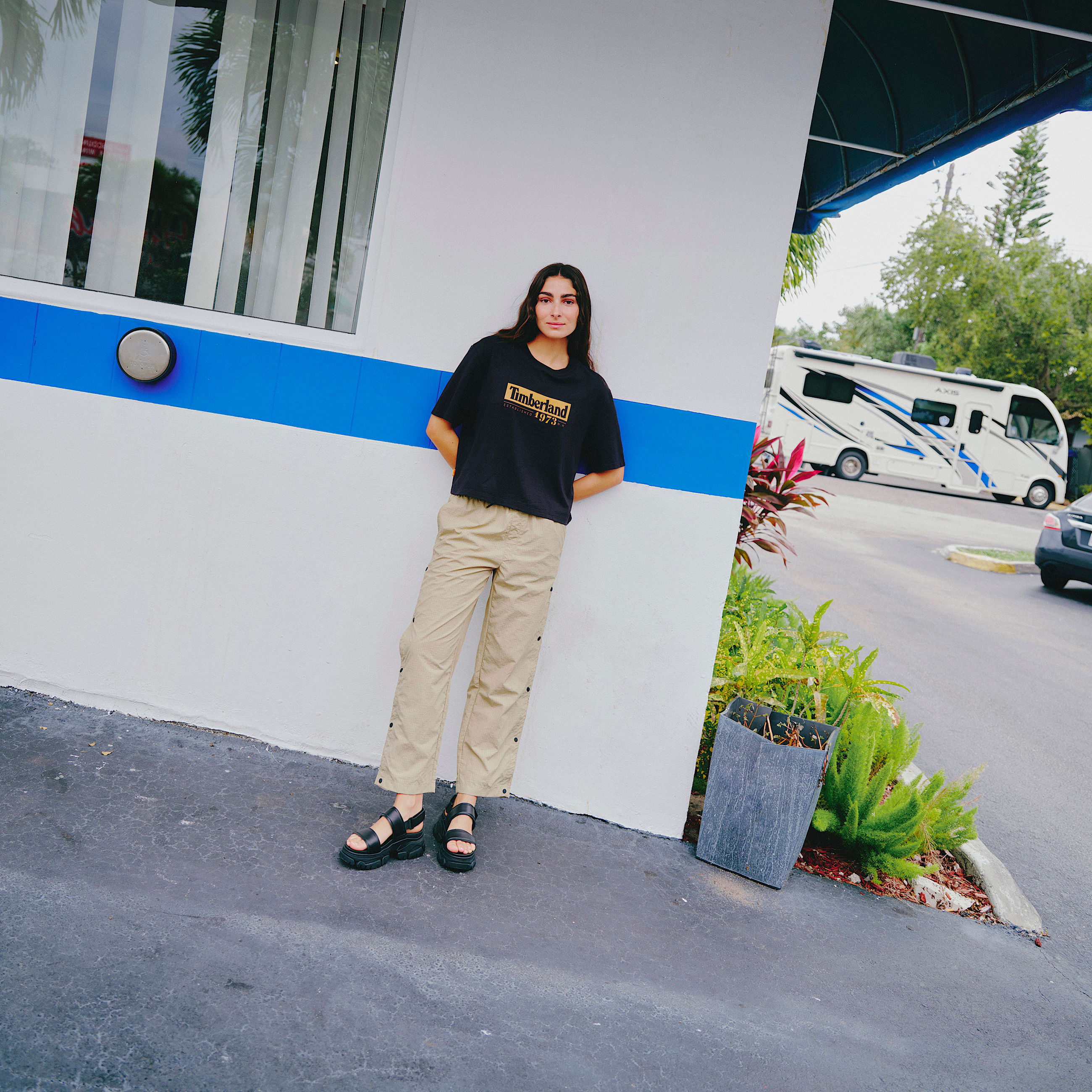 Womens Adley Way Backstrap Sandal TBL Jet Black ALT10