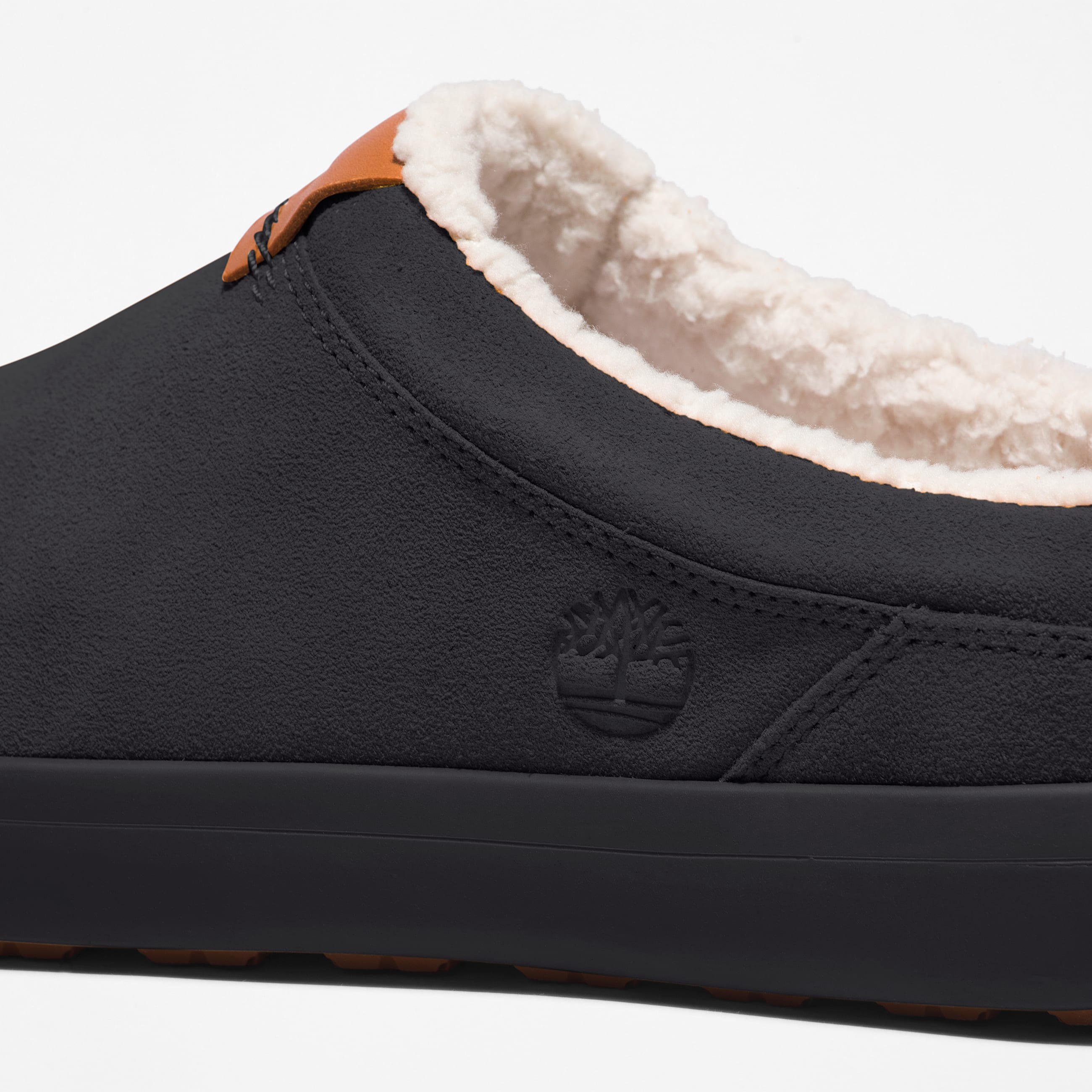 Pantoufle en cuir Ashwood Park pour hommes TBL Sude noir ALT7