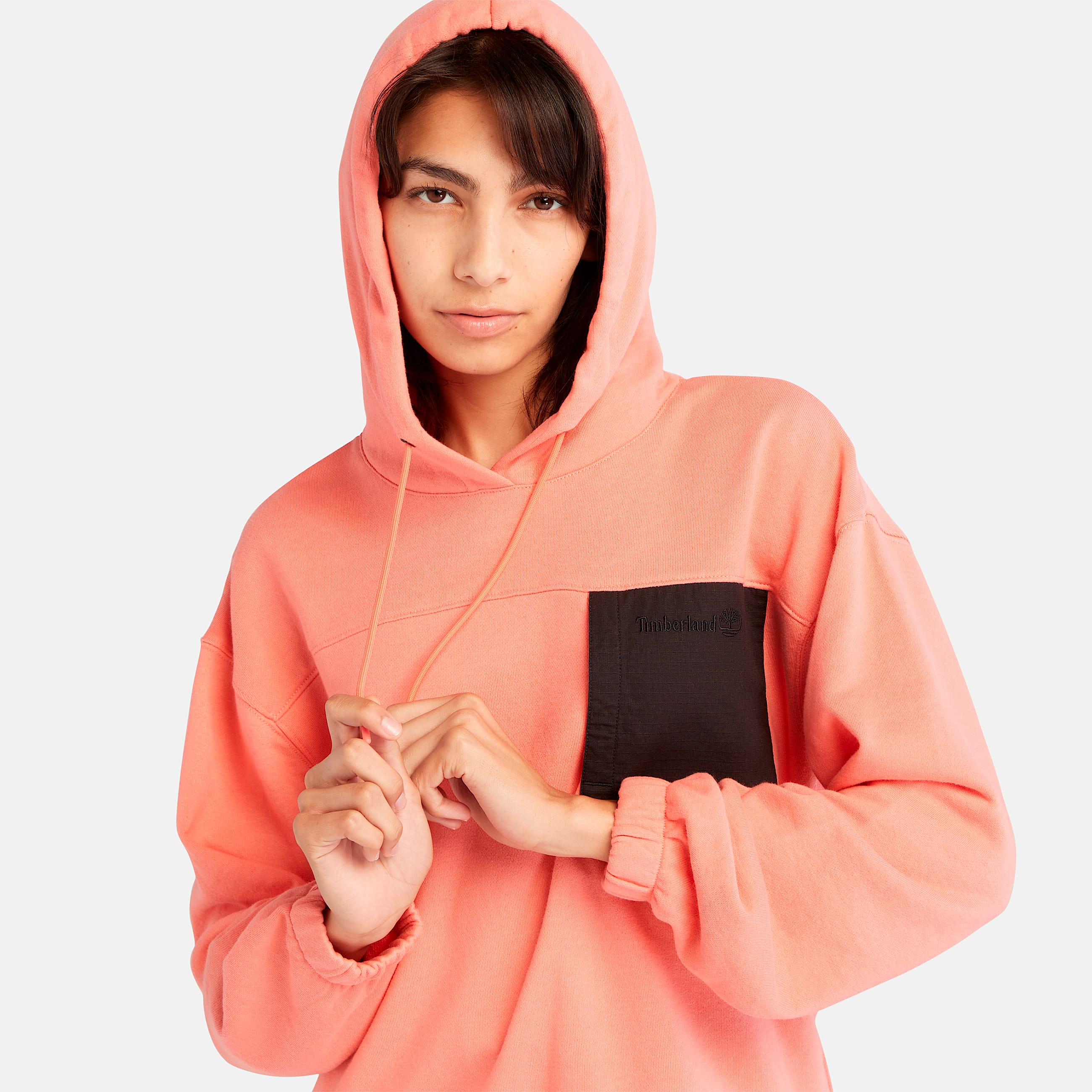 Hoodie MixedMedia para mujer TBL Rosa concha ALT2