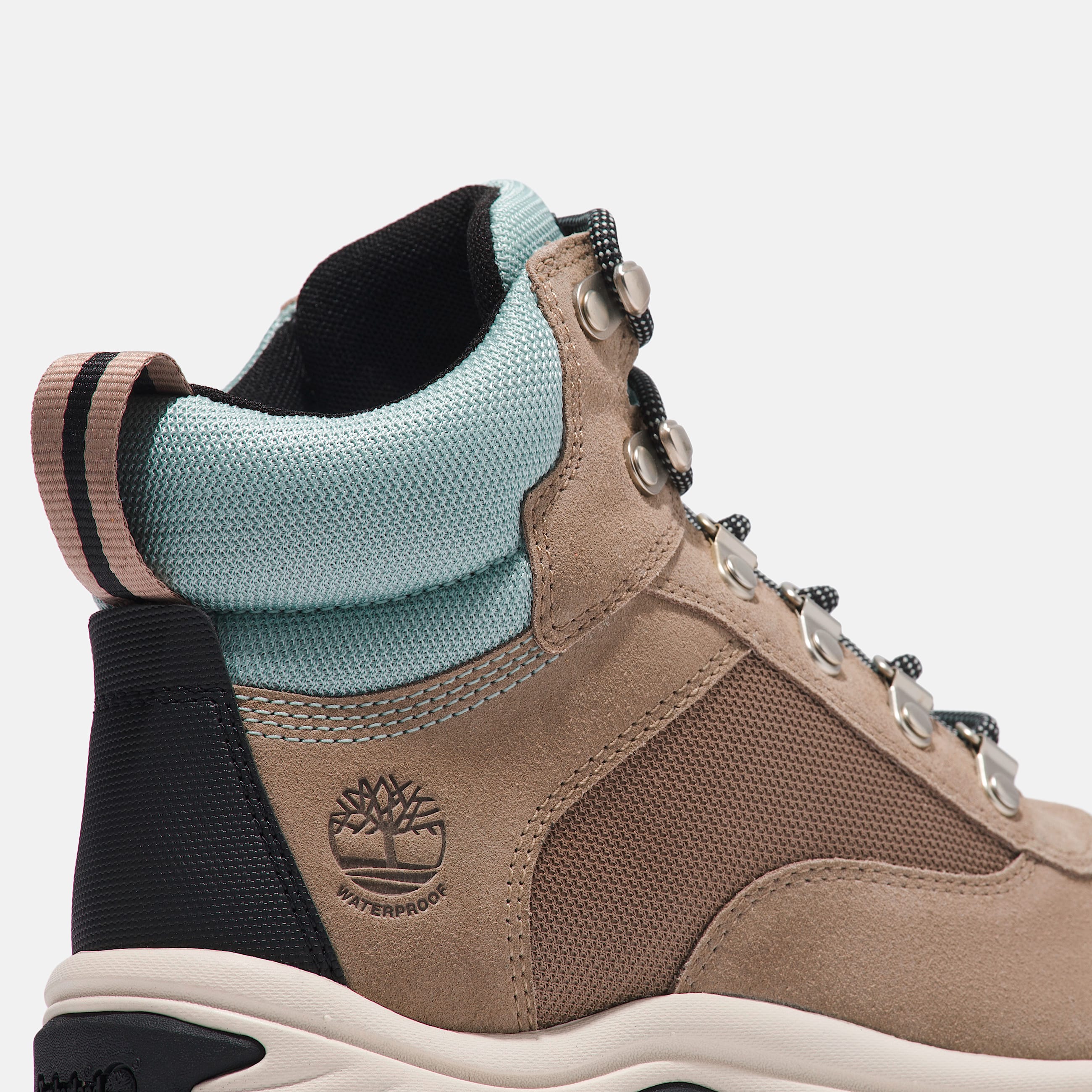 Womens White Ledge Waterproof Hiking Boot TBL Taupe Suede ALT7