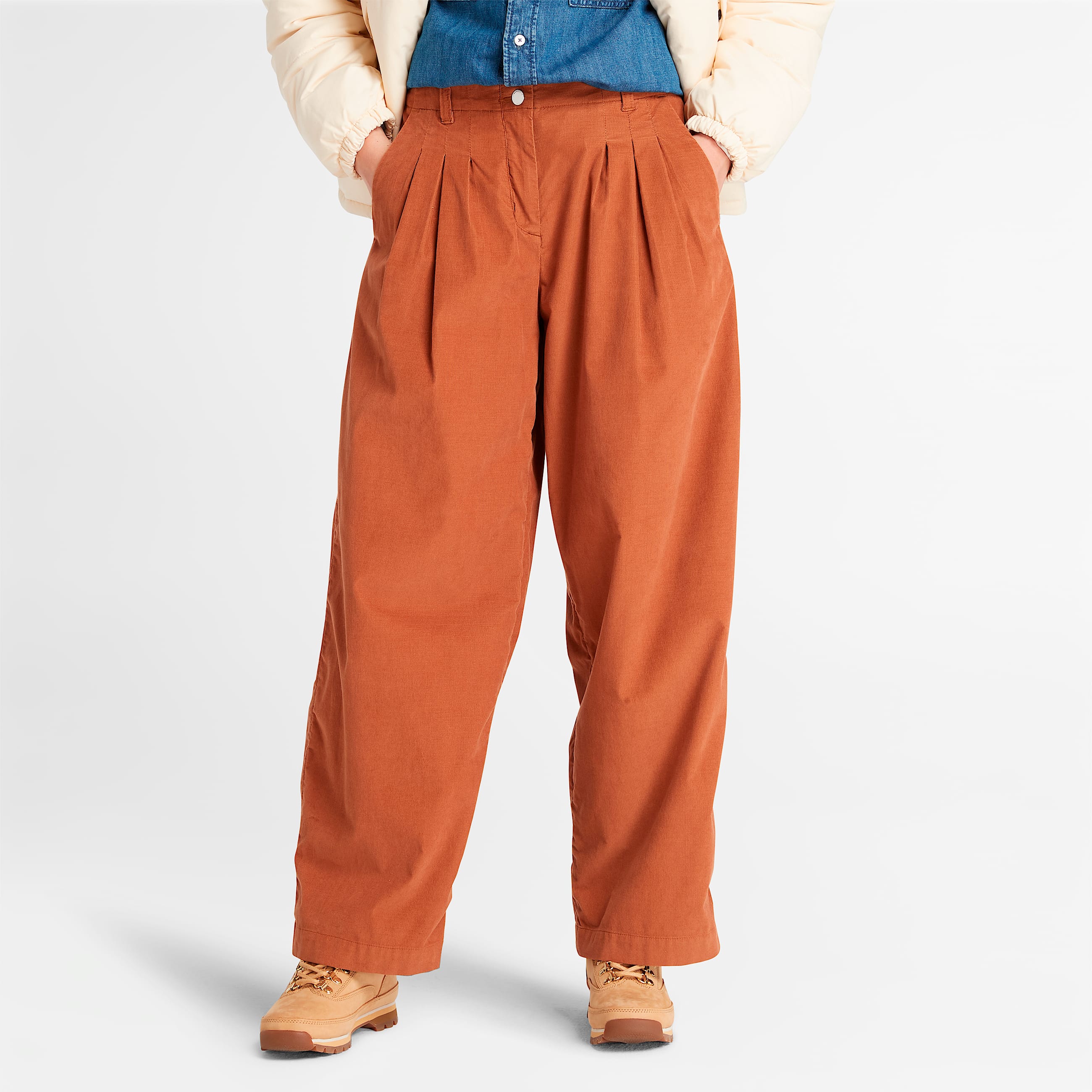 Pantaln ancho para mujer de pana Needle TBL Caf HERO