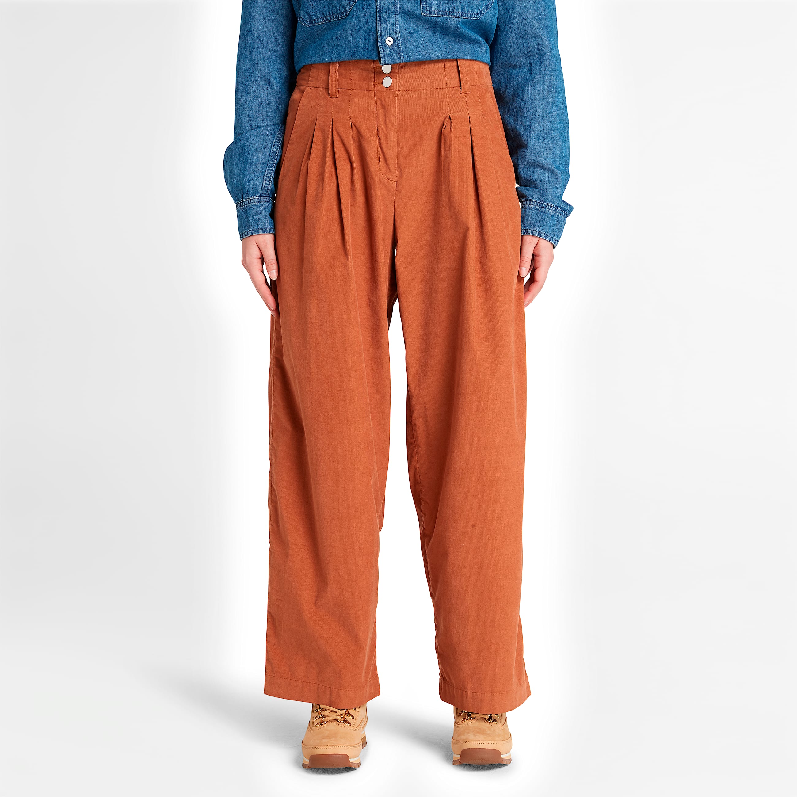 Pantaln ancho para mujer de pana Needle TBL Caf ALT8