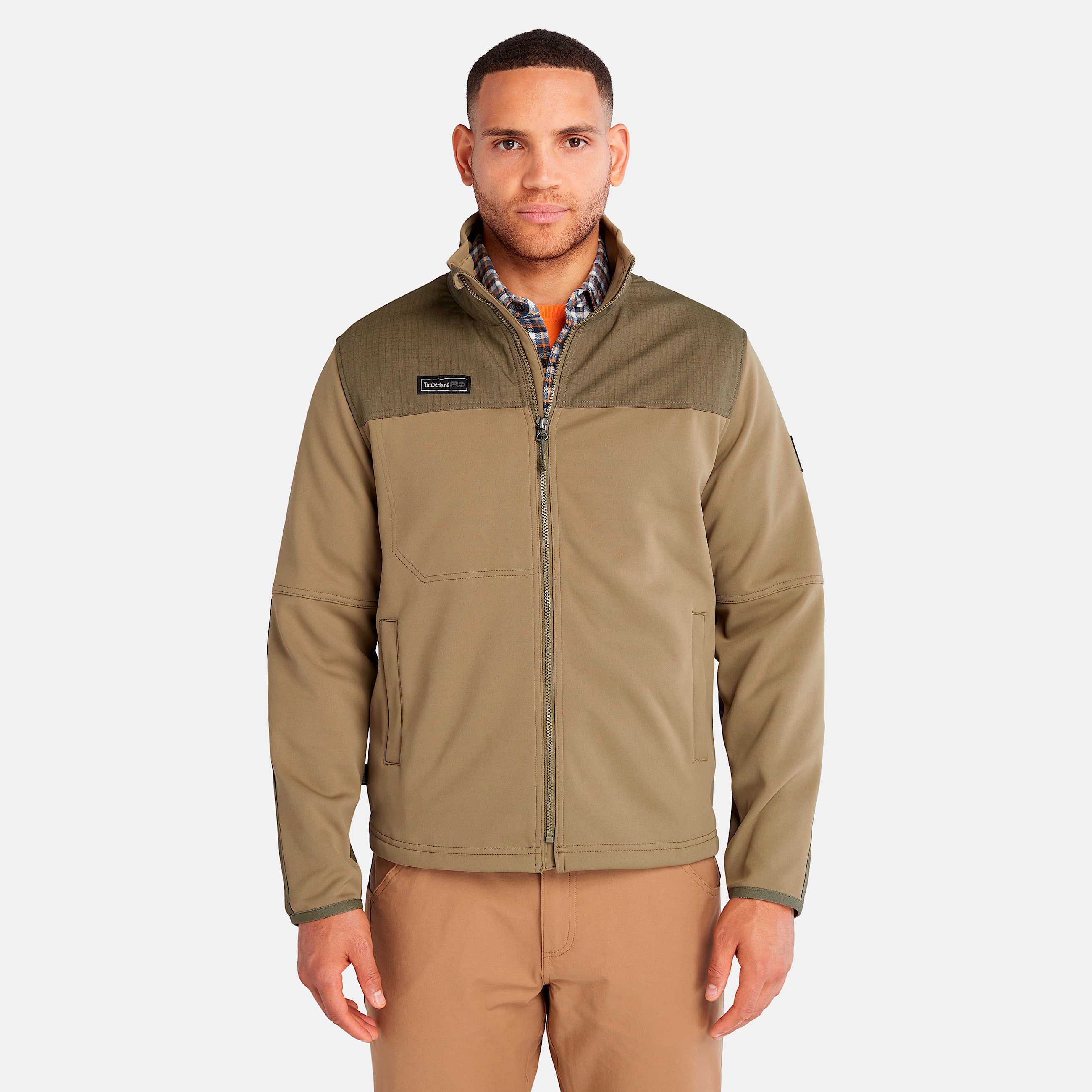 Mens Timberland PRO Trailwind FullZip Fleece Jacket TBL Burnt Olive ALT8