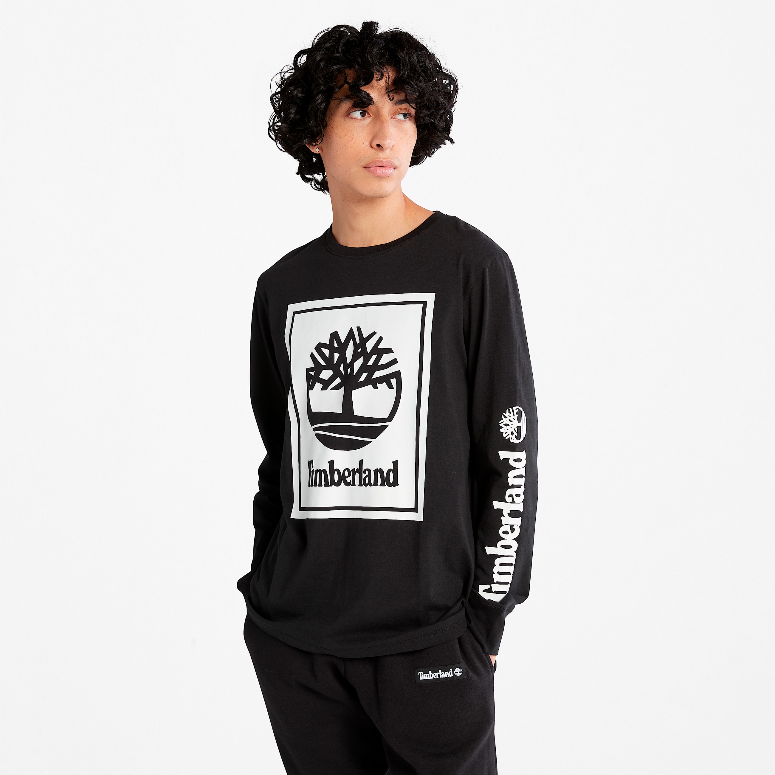 Long Sleeve Logo TShirt TBL BlackWhite ALT3