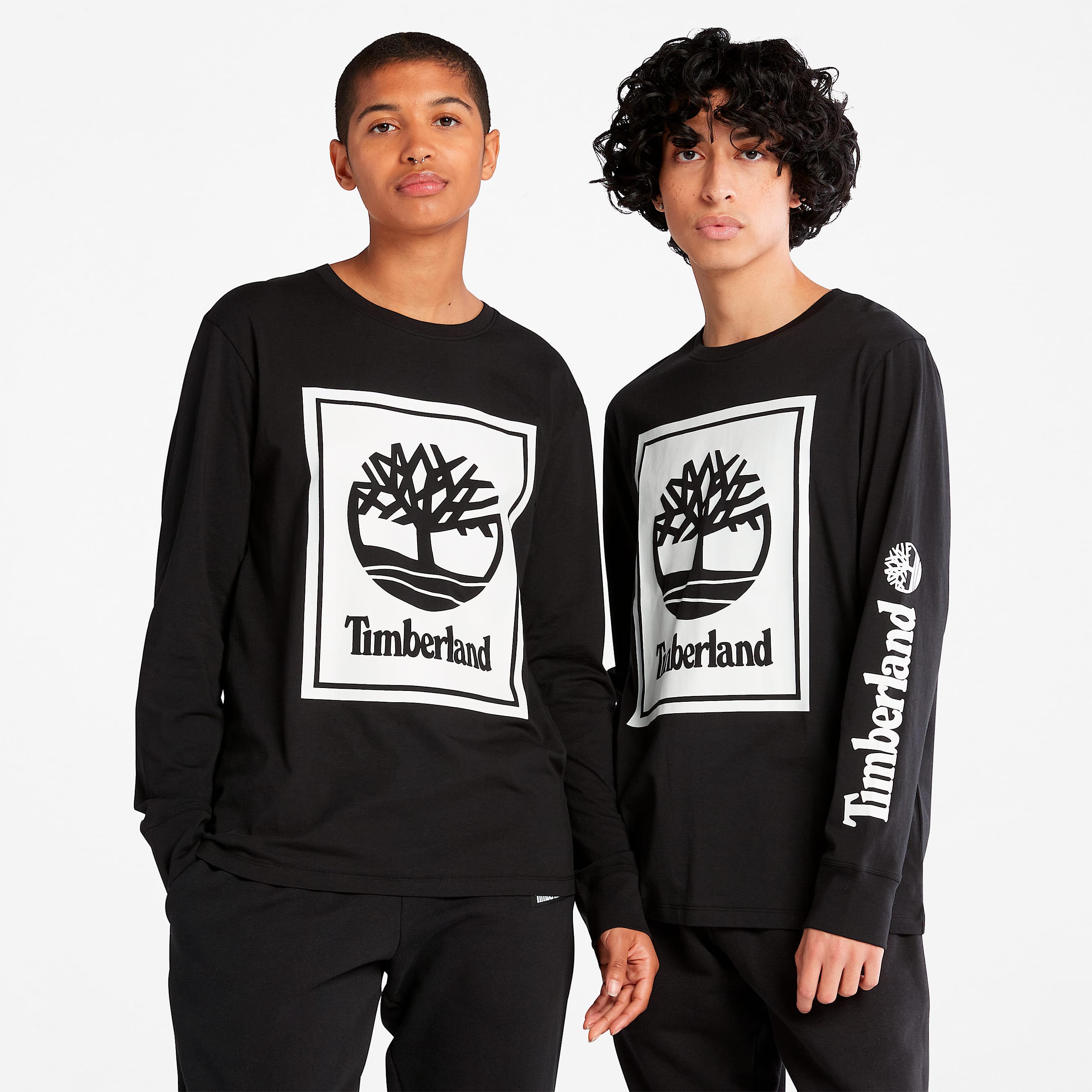 Long Sleeve Logo TShirt TBL BlackWhite HERO