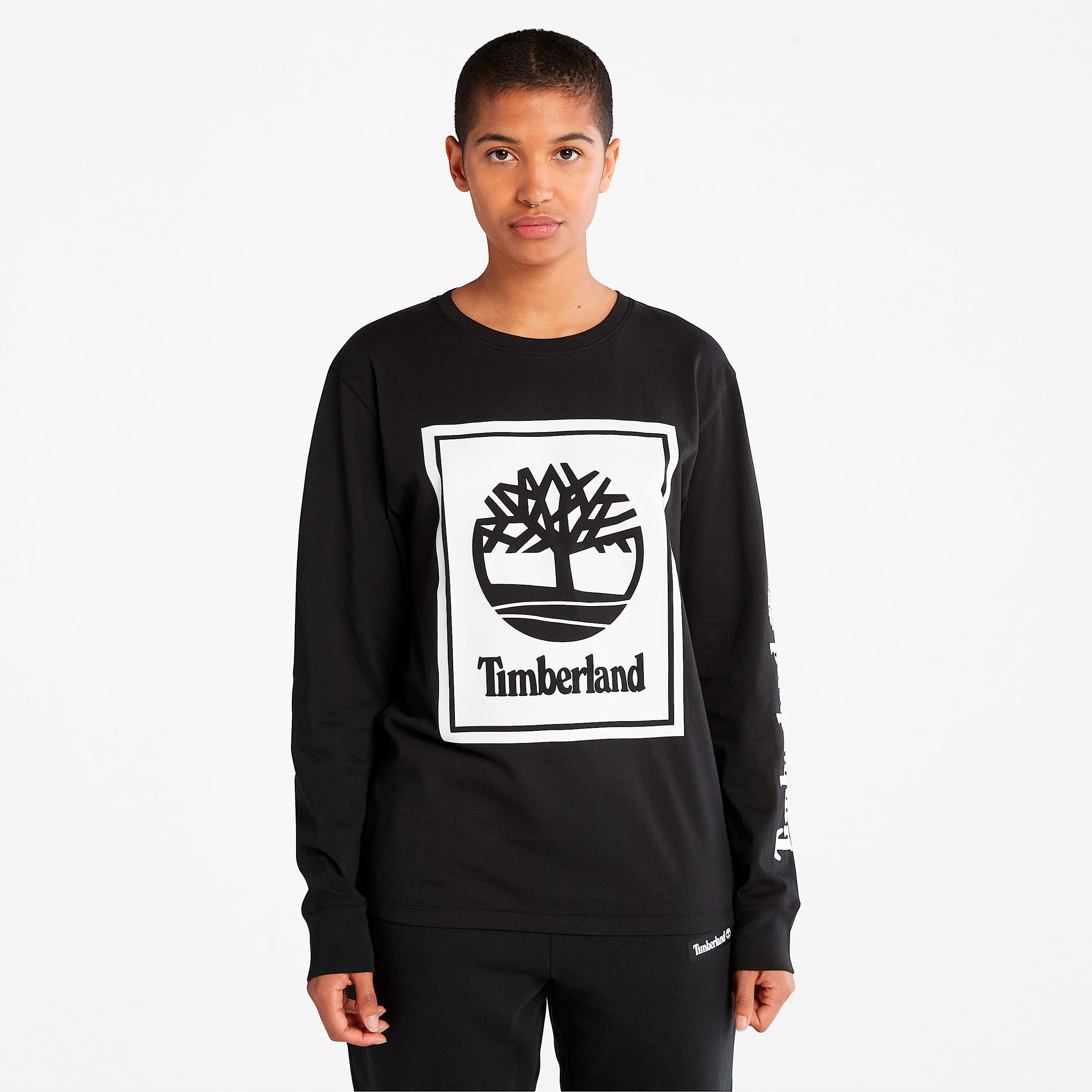Long Sleeve Logo TShirt TBL BlackWhite ALT4