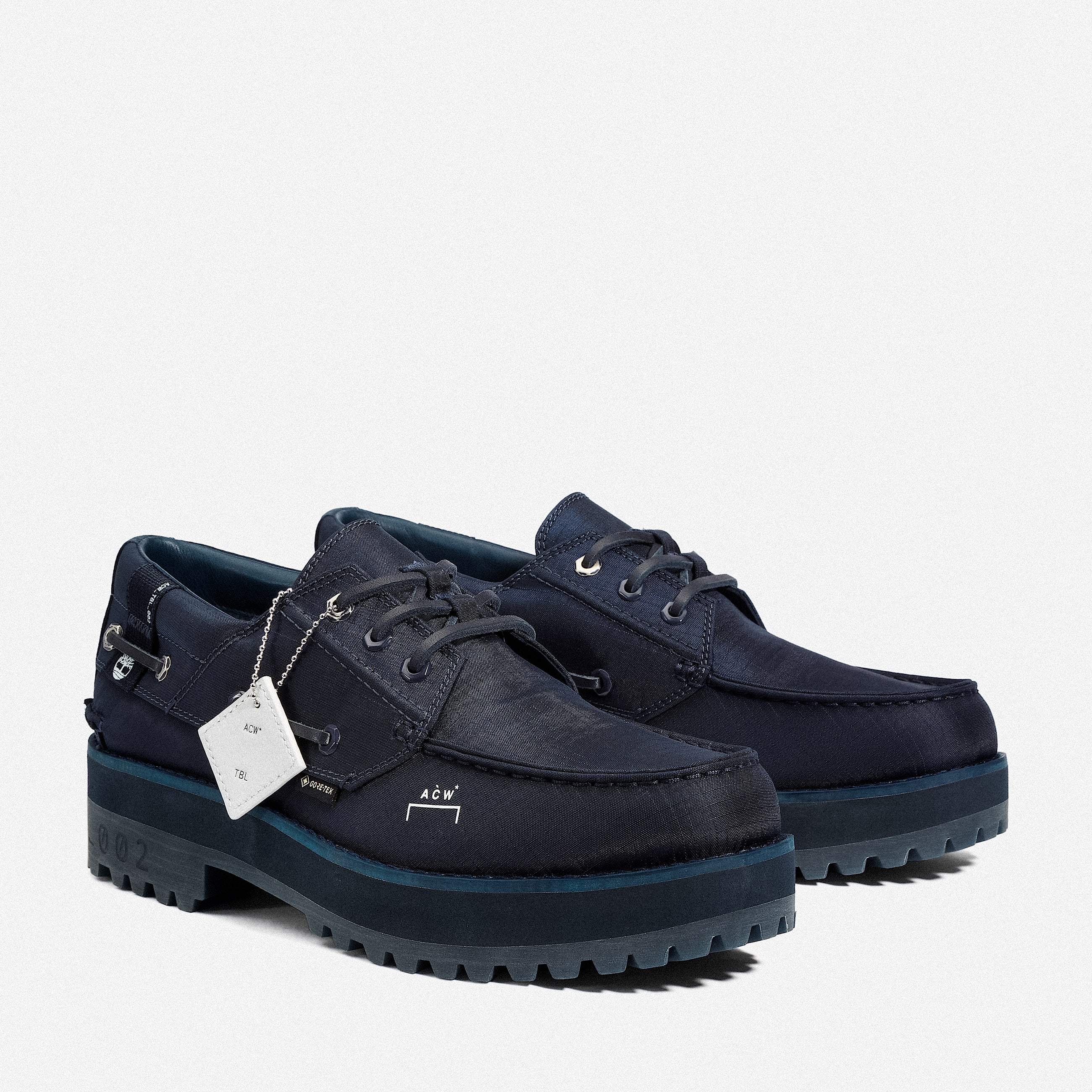 Mens Timberland x ACOLDWALL Waterproof Boat Shoe TBL Navy ALT4