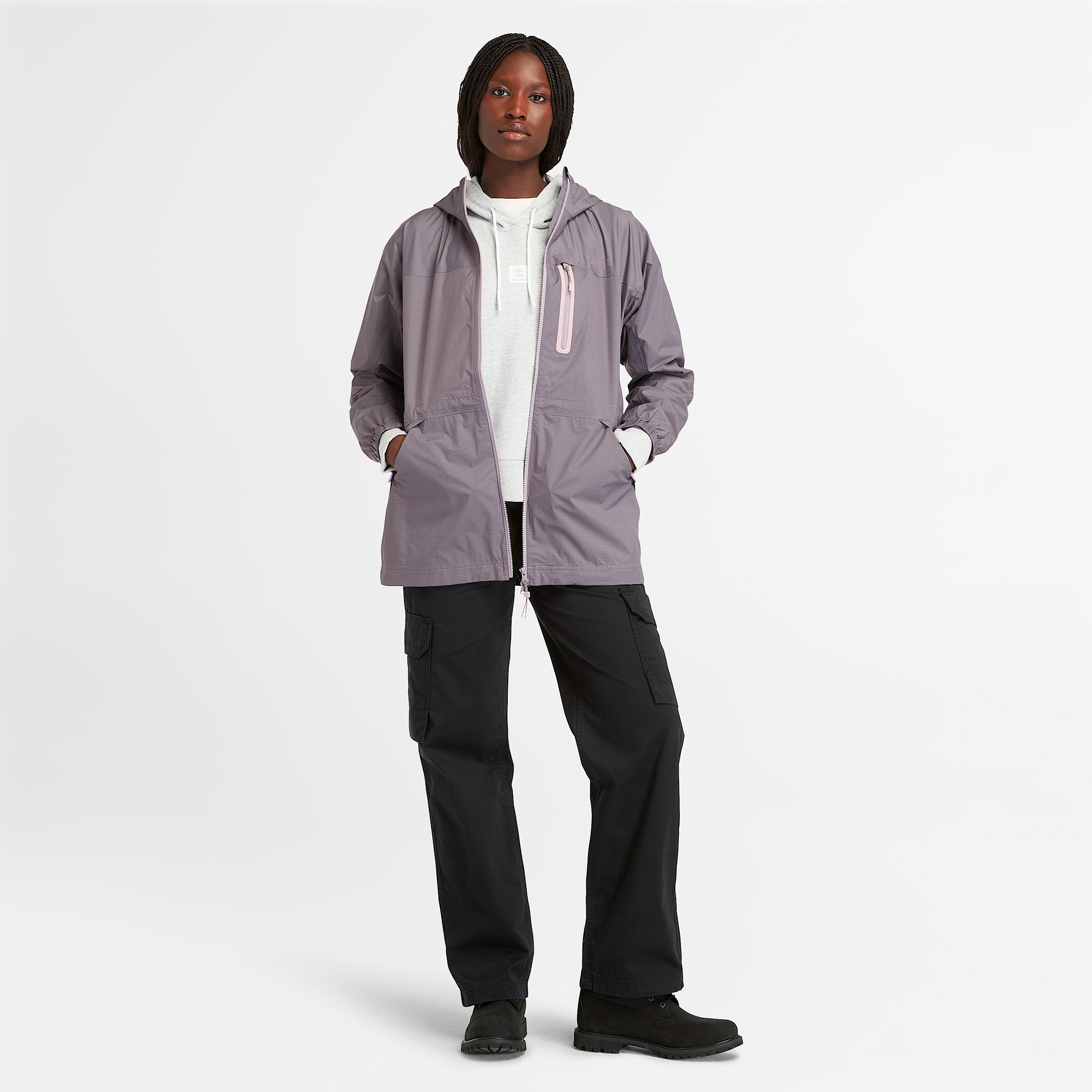 Womens Jenness Waterpoof Packable Jacket TBL Purple Ash ALT1