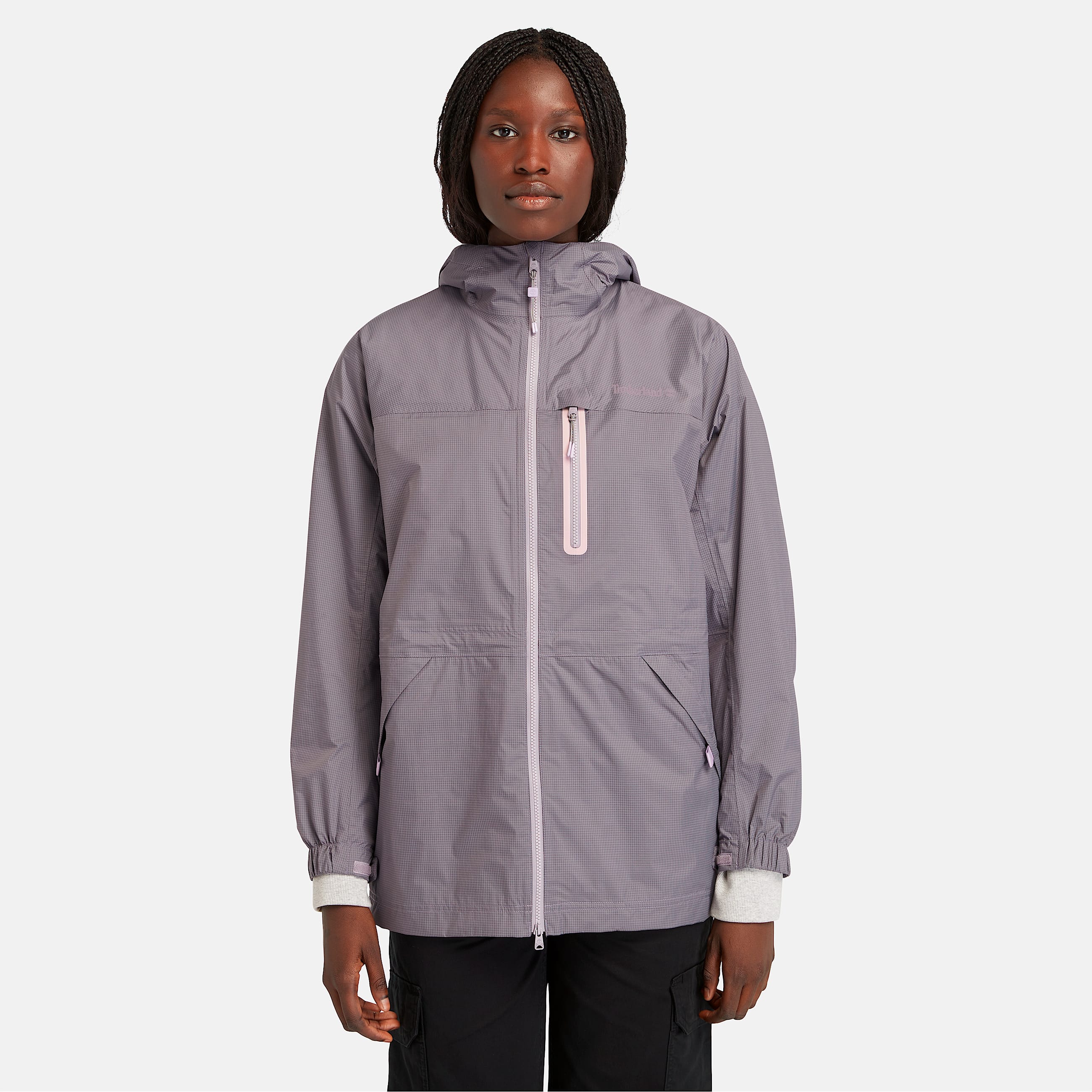 Womens Jenness Waterpoof Packable Jacket TBL Purple Ash HERO