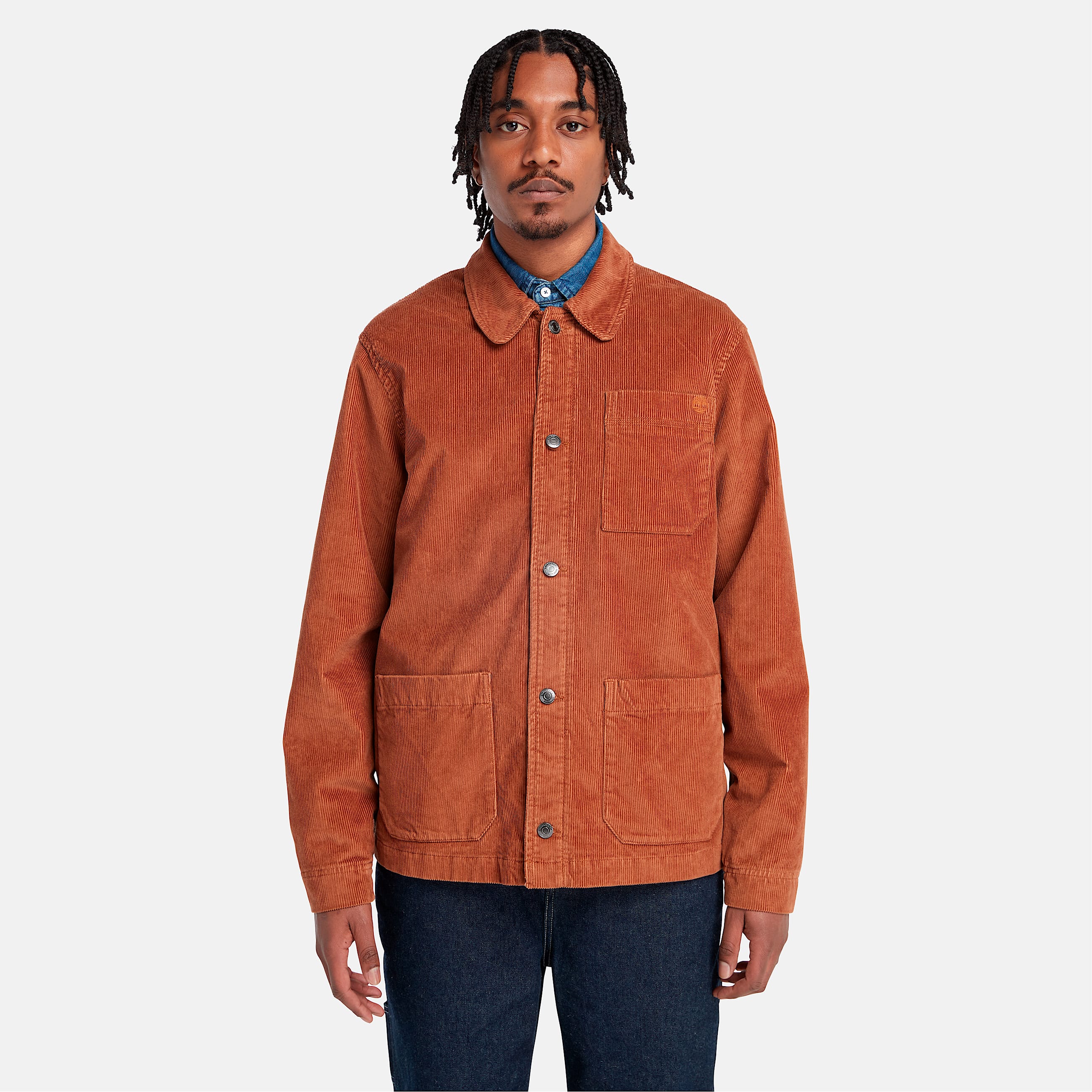 Mens Kempshire Corduroy Chore Jacket TBL Burnt Sienna ALT8