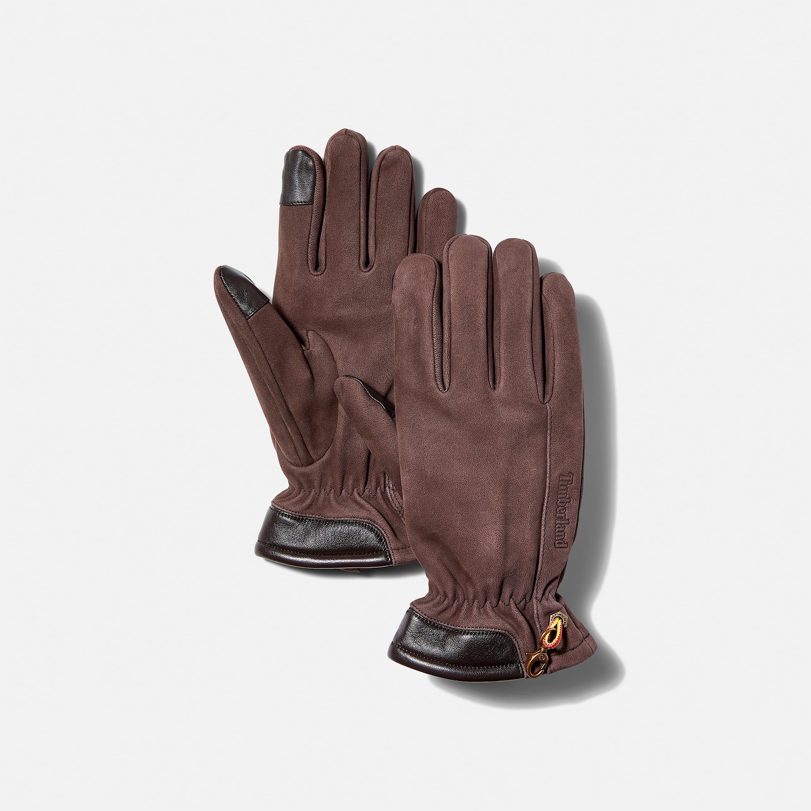 Mens Winter Hill Nubuck Gloves with Touch Tips TBL Brown HERO