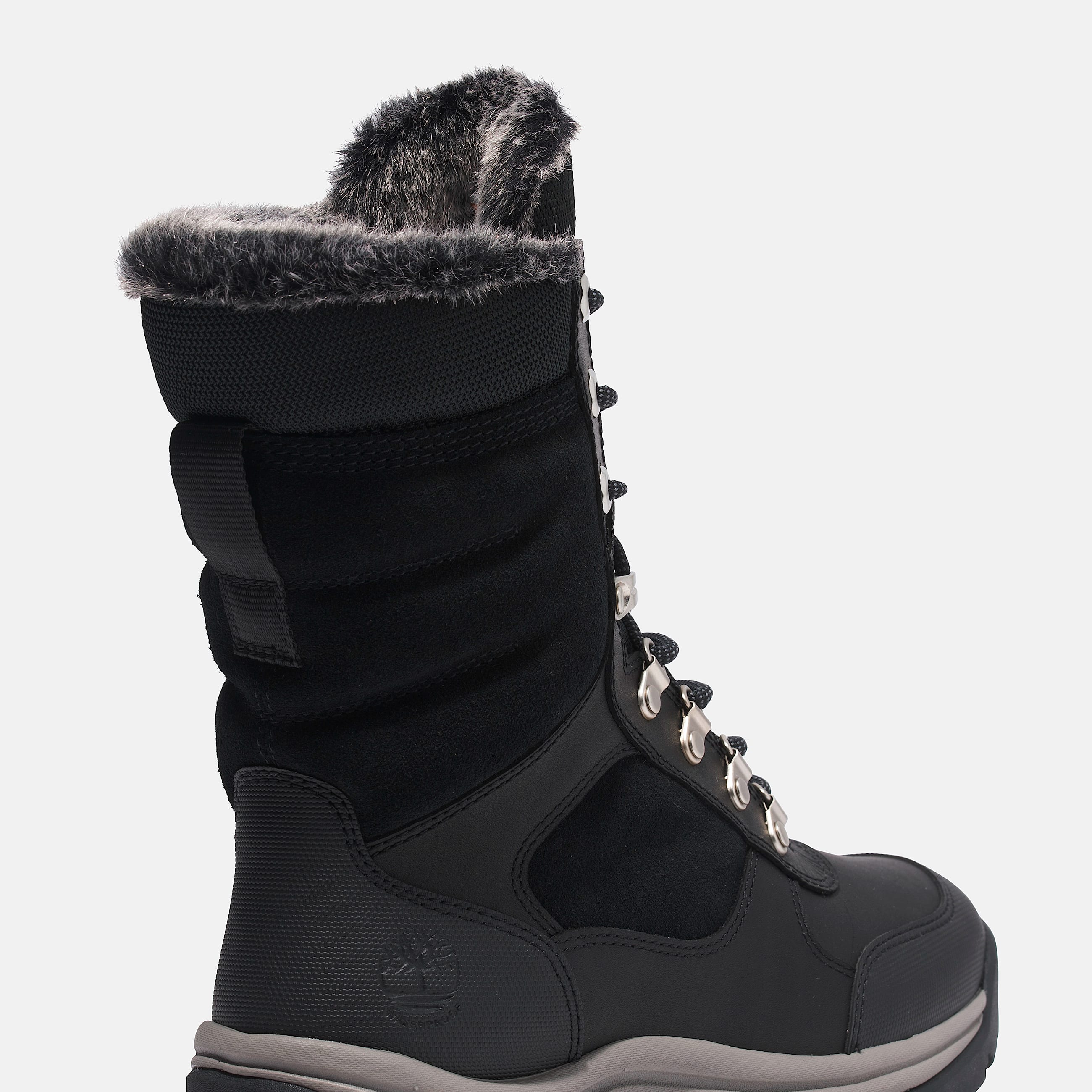 Womens White Ledge Tall LaceUp Waterproof Snow Boot TBL Black FullGrain ALT7