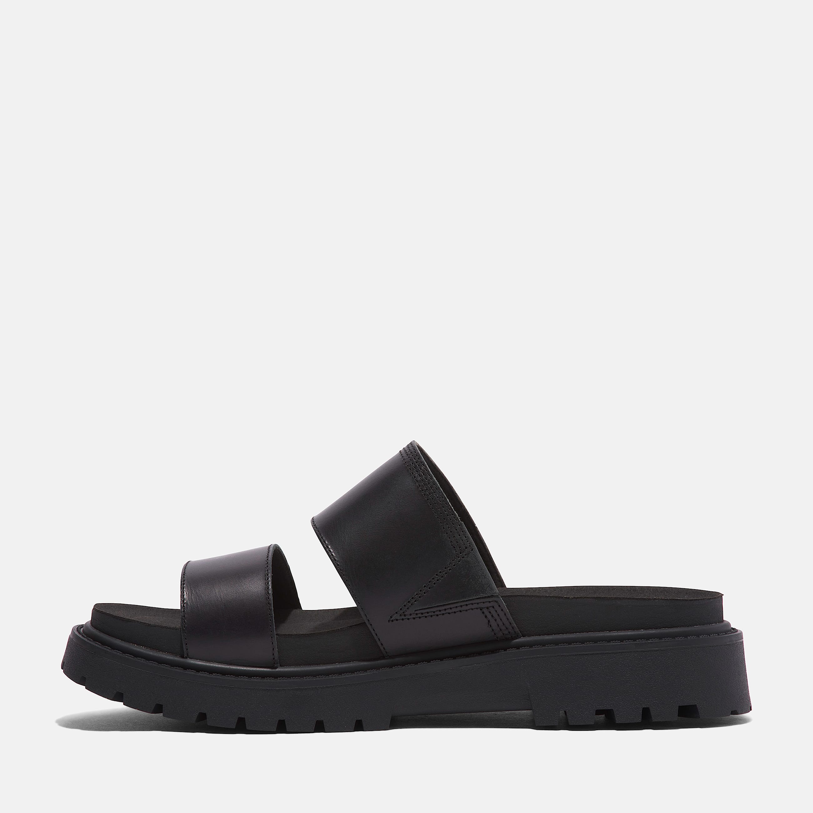 Womens Clairemont Way Slide Sandal TBL Black FullGrain ALT6