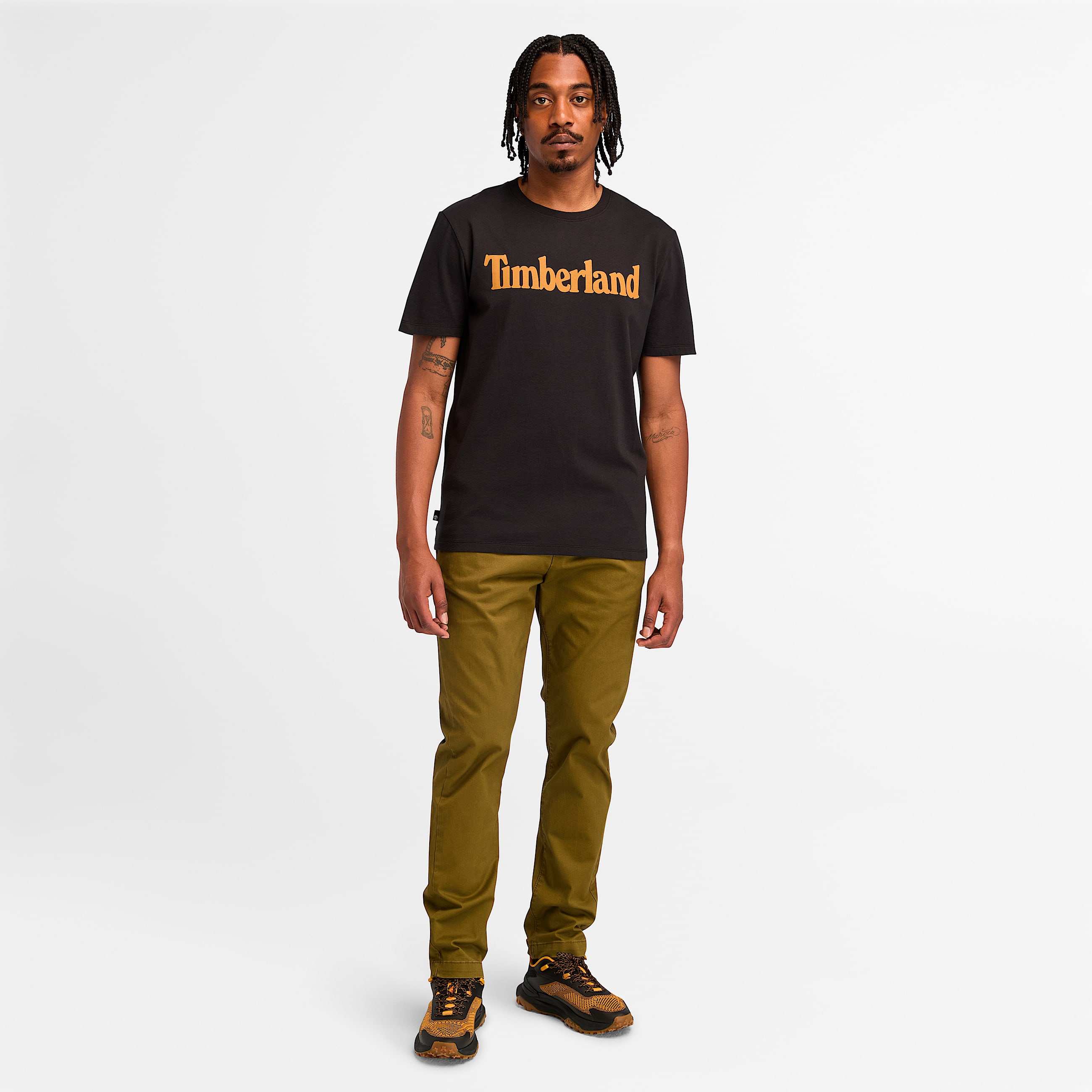 Mens Northwood Logo ShortSleeve TShirt TBL BlackWheat ALT1