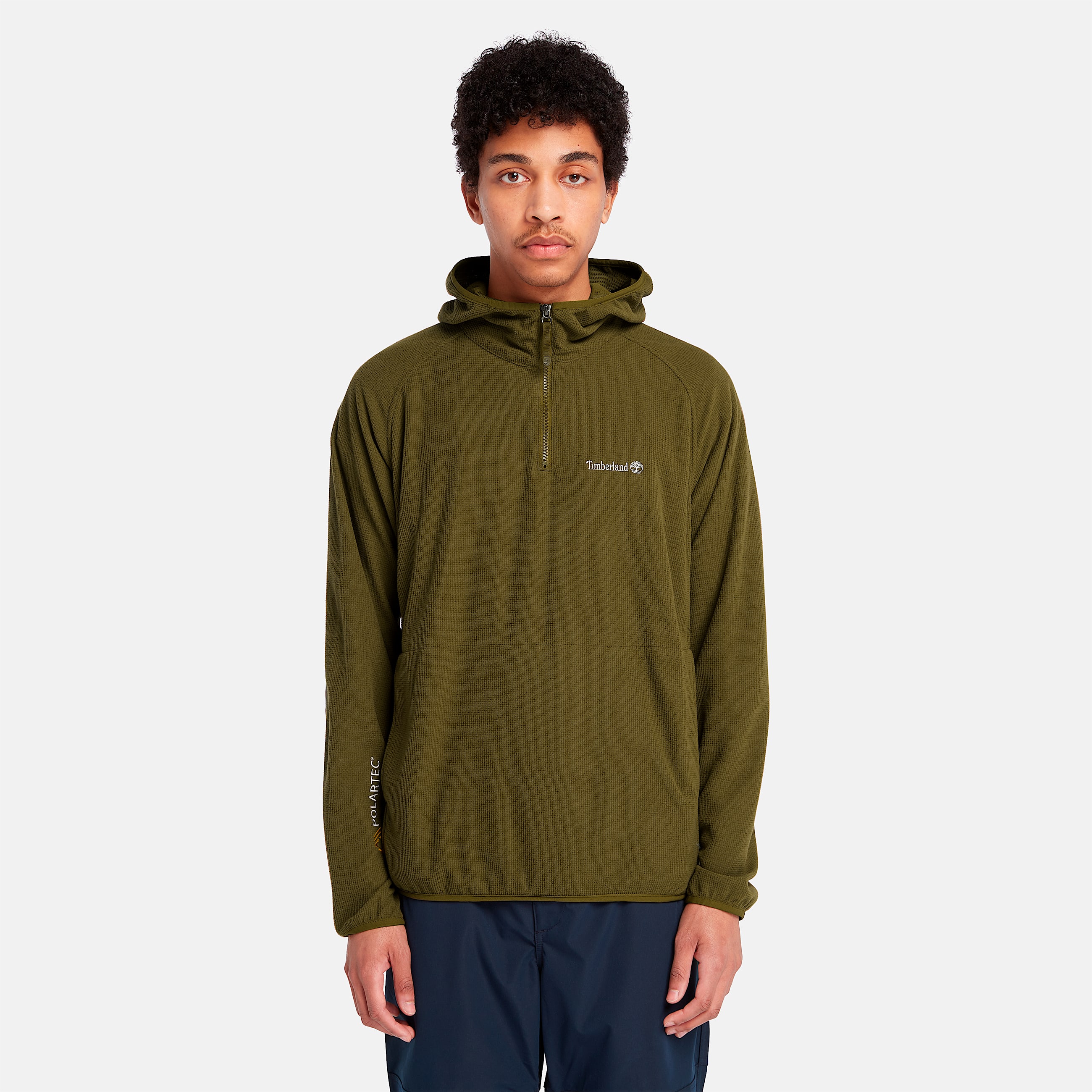 Mens Polartec Fleece Hoodie TBL Dark Olive ALT8