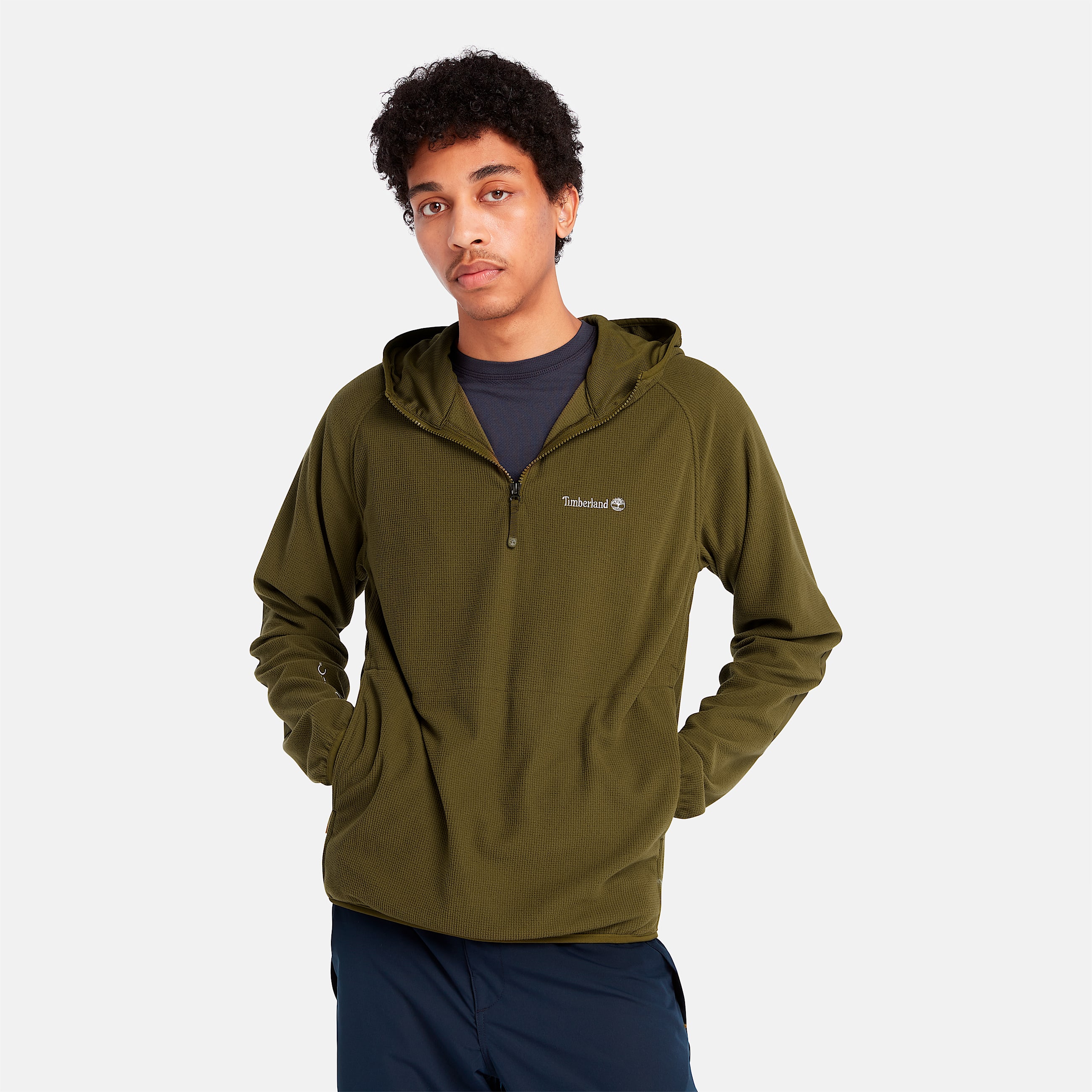 Mens Polartec Fleece Hoodie TBL Dark Olive HERO