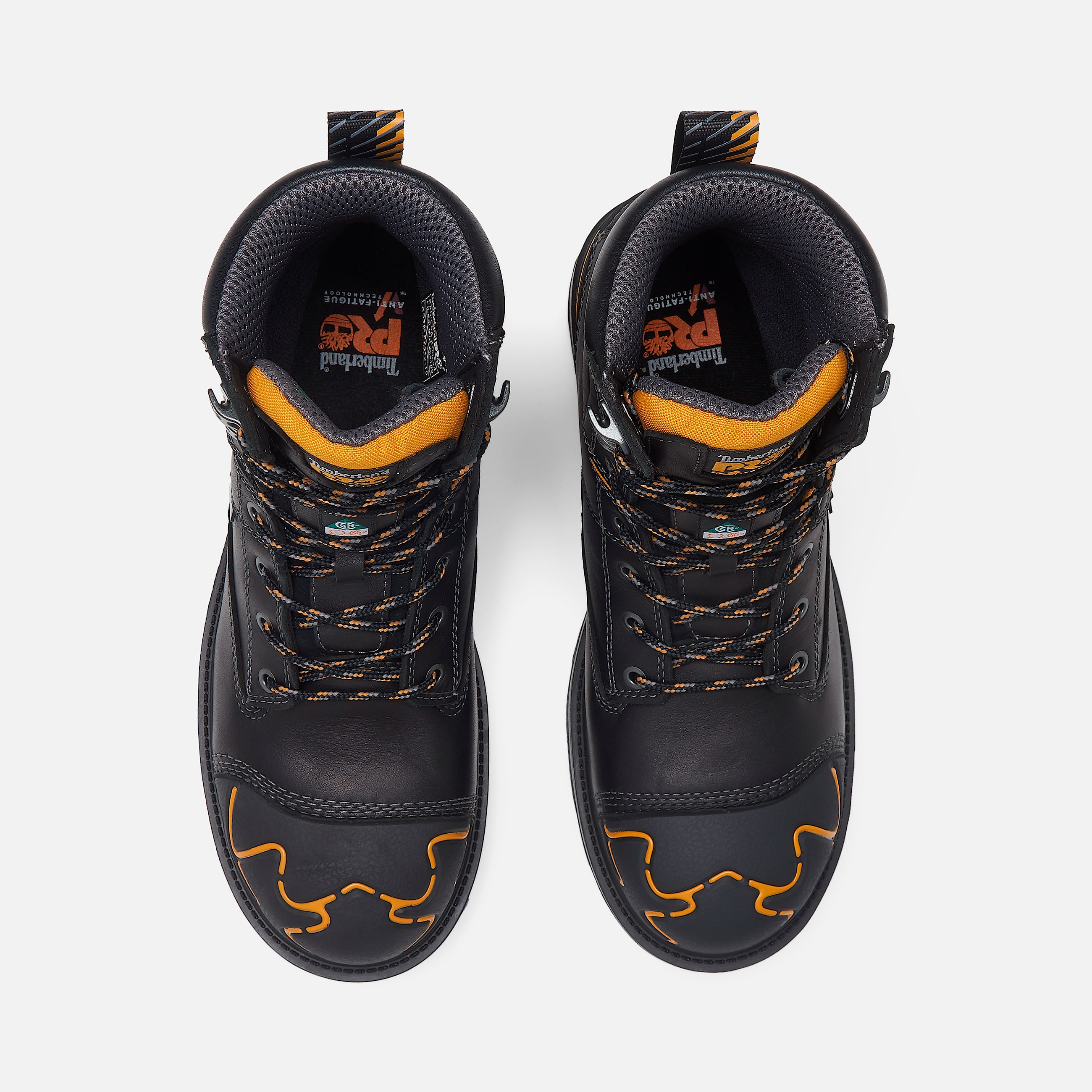 Mens Magnitude 8Inch Waterproof CompToe Work Boot TBL Black ALT2