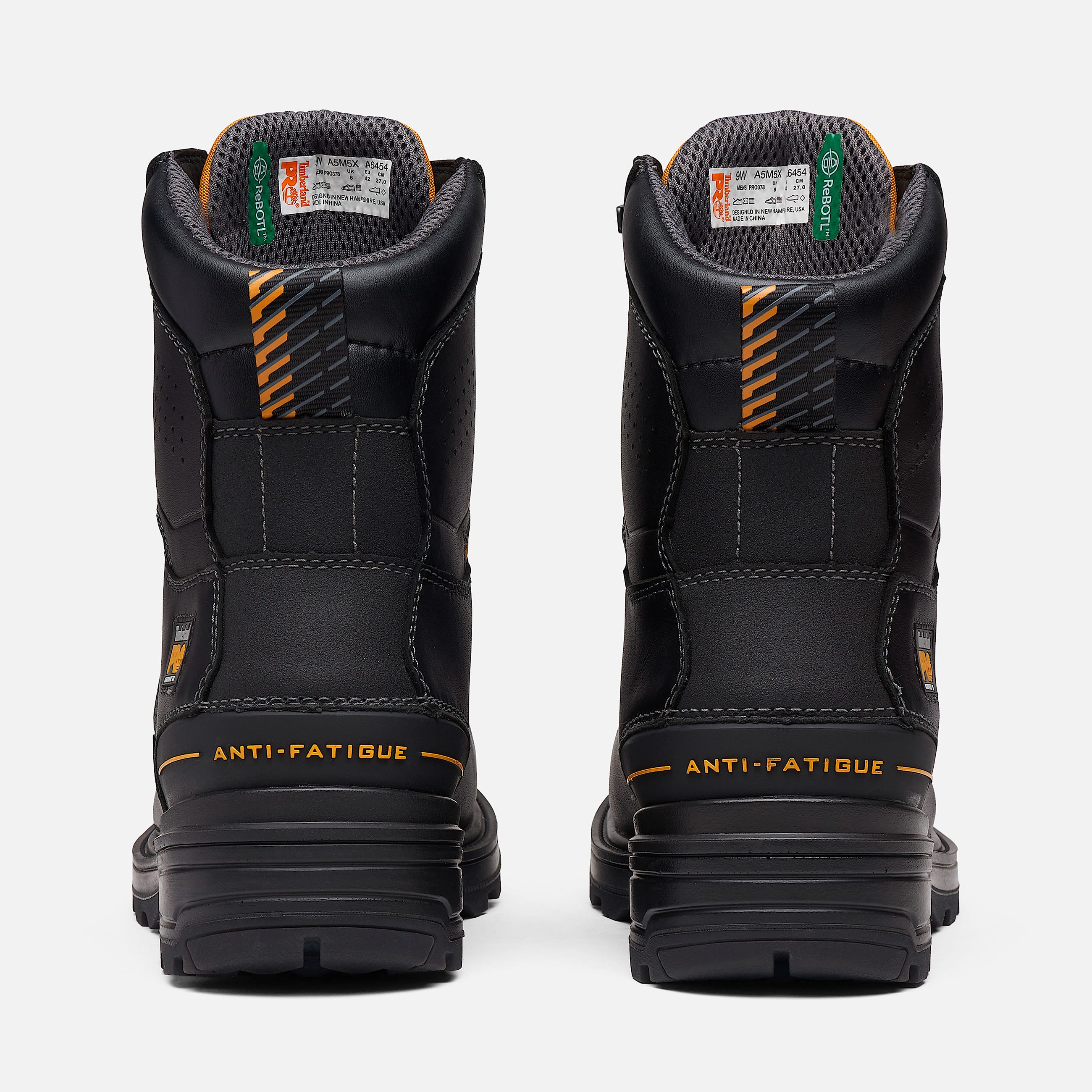 Mens Magnitude 8Inch Waterproof CompToe Work Boot TBL Black ALT5