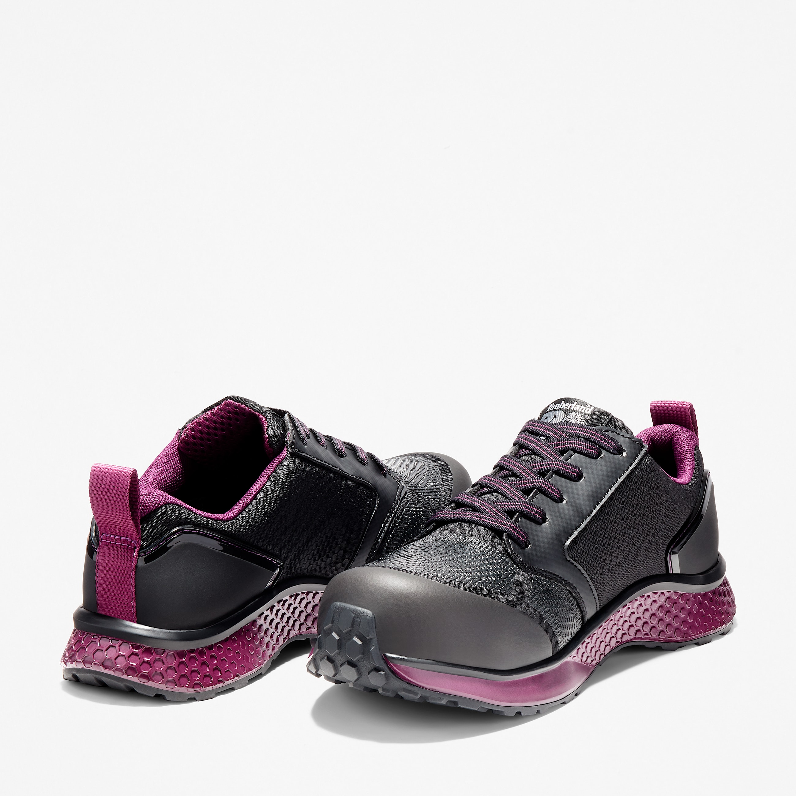 Womens Reaxion Composite Toe Work Sneaker TBL BlackPurple ALT5