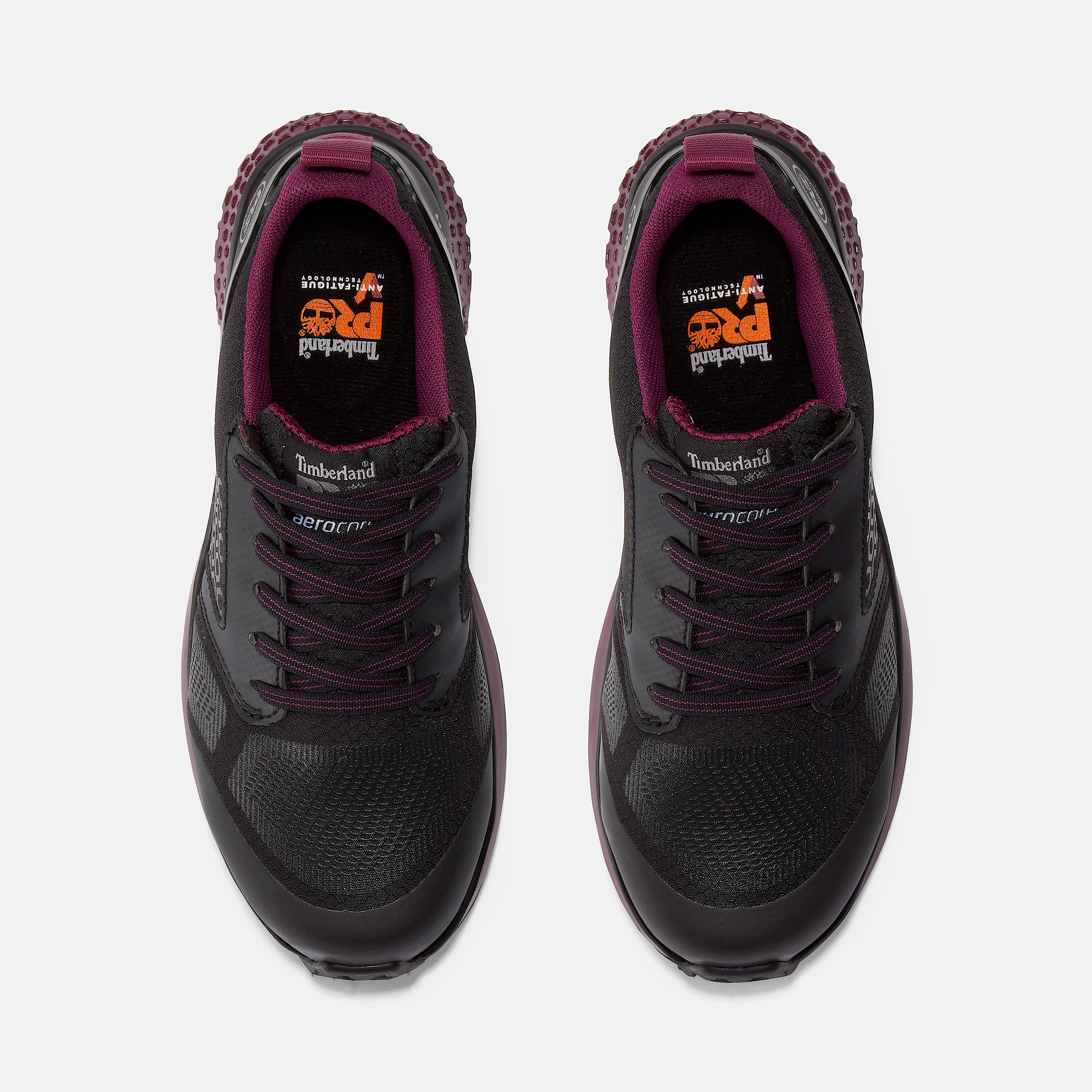 Womens Reaxion Composite Toe Work Sneaker TBL BlackPurple ALT2