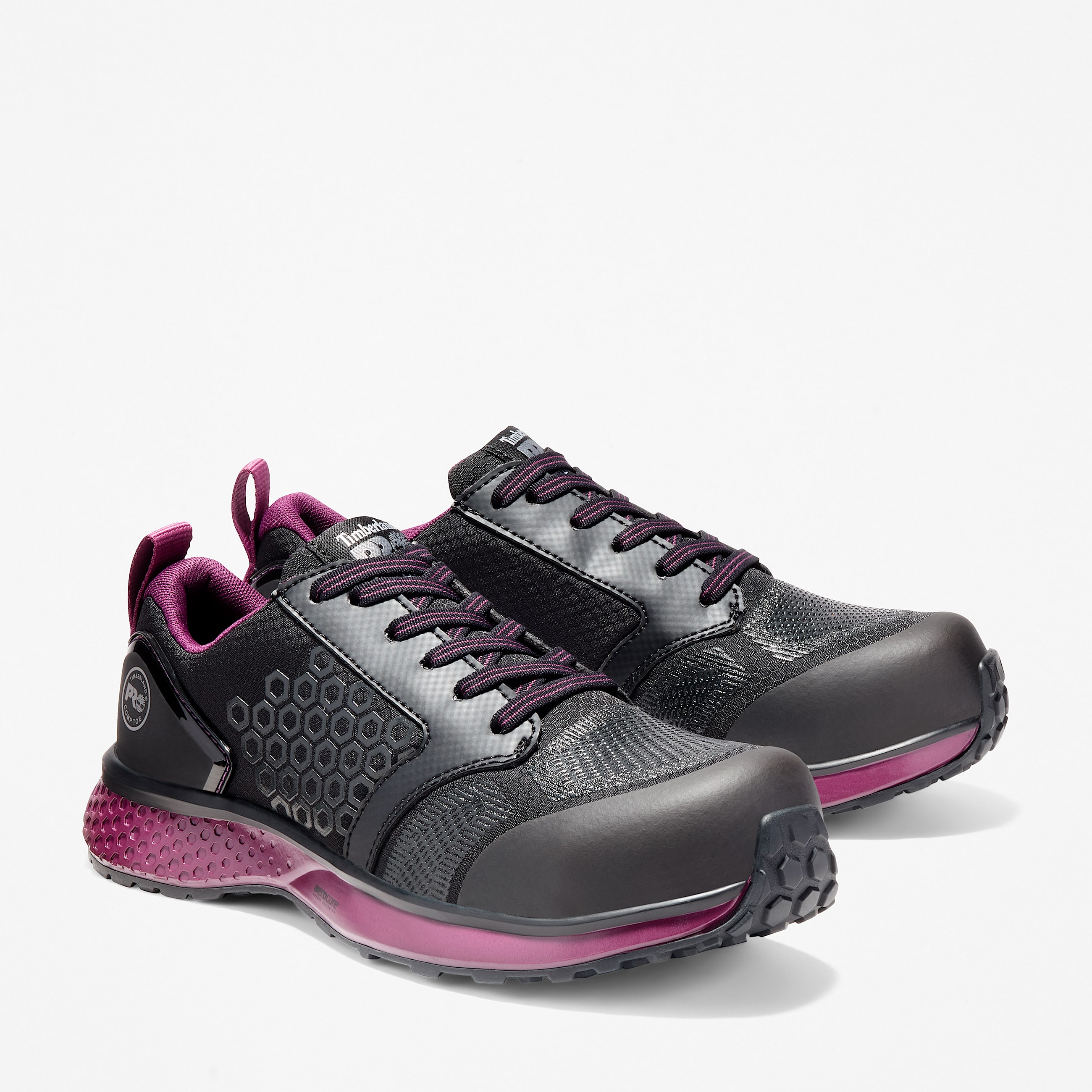 Womens Reaxion Composite Toe Work Sneaker TBL BlackPurple ALT4