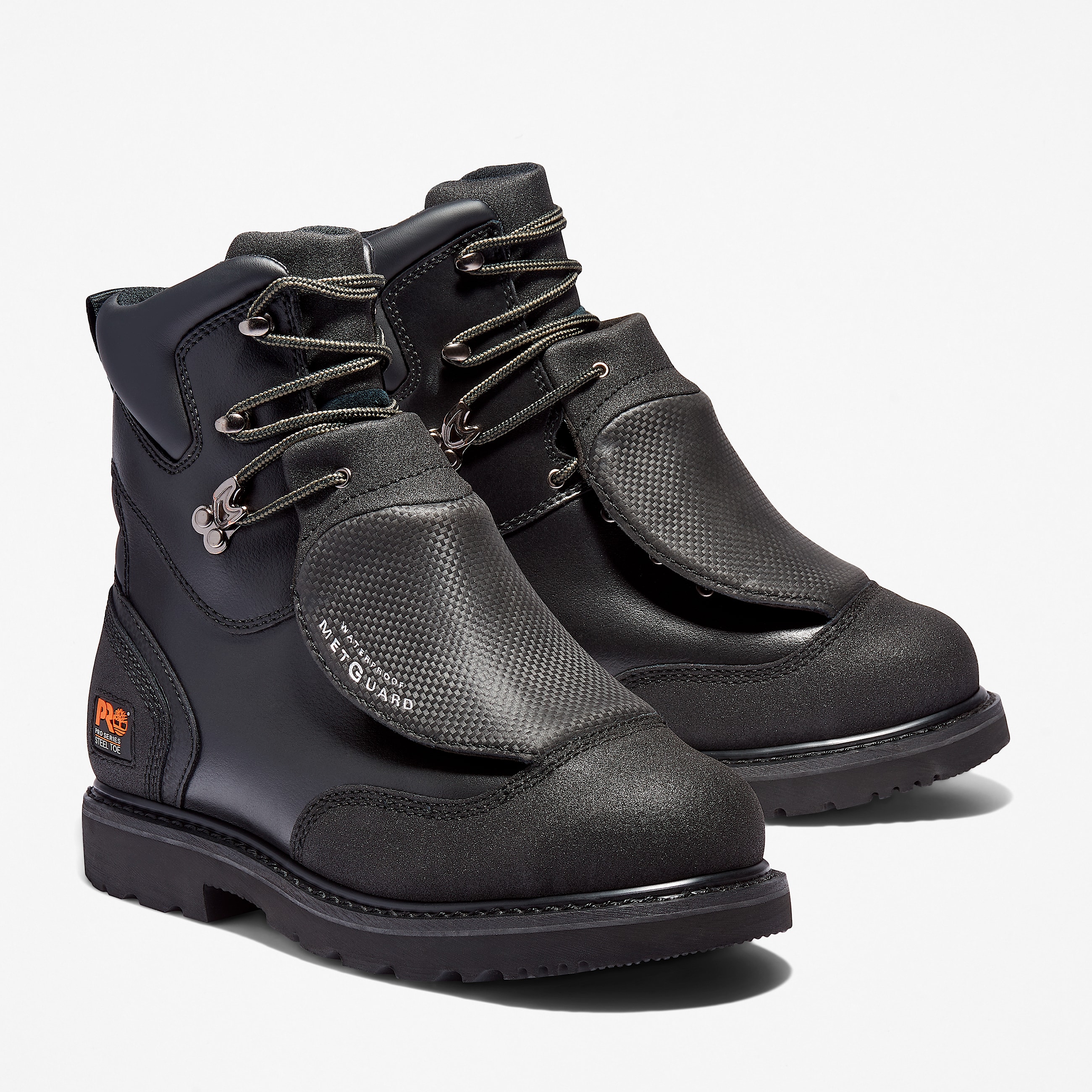 Mens Met Guard Steel Toe Waterproof Work Boot TBL Black ALT4