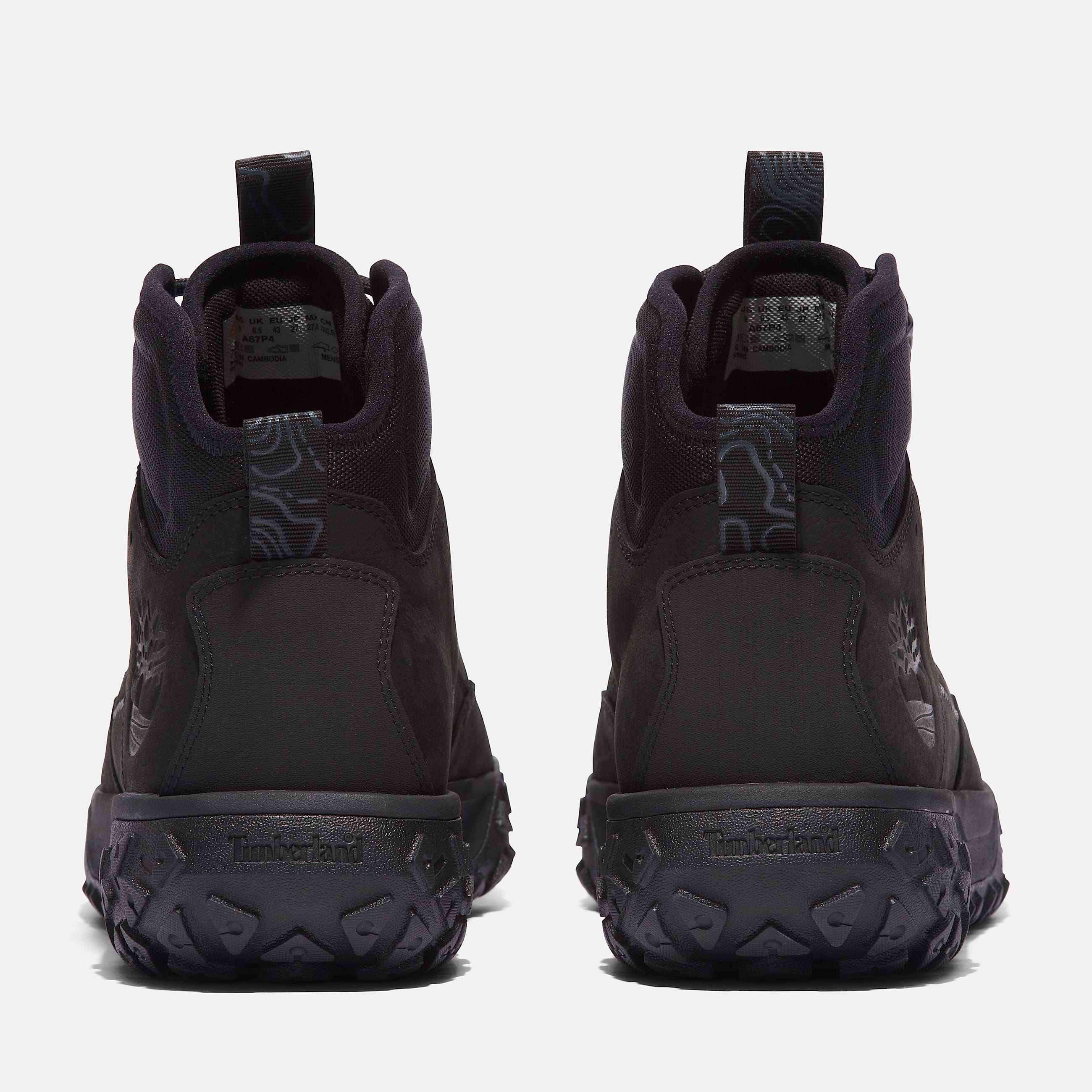 Mens GreenStride Motion 6 Mid LaceUp Hiking Shoe TBL Blackout Nubuck ALT5