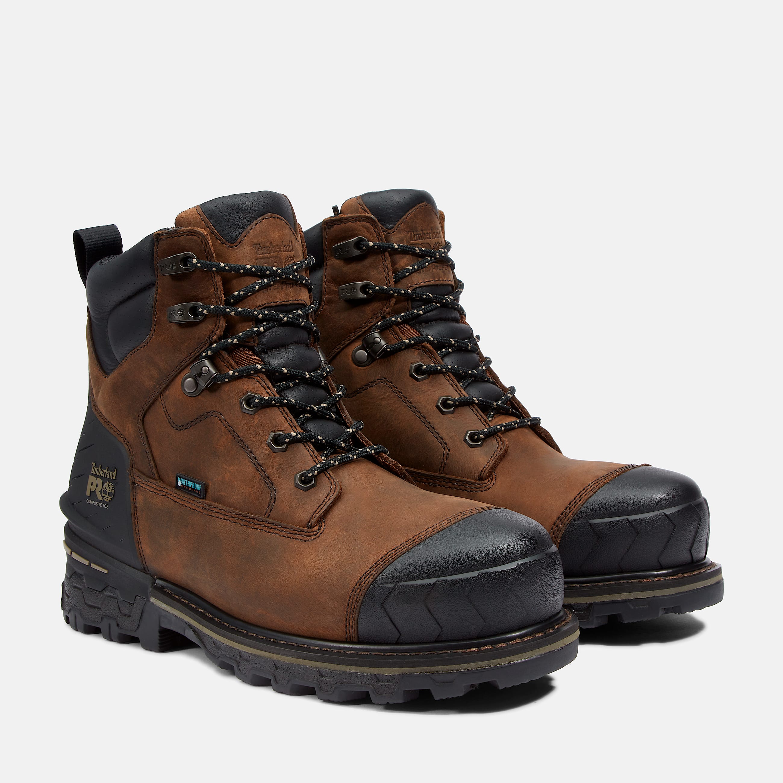 Mens Boondock HD 6 Composite Toe Waterproof Work Boot TBL Brown ALT4