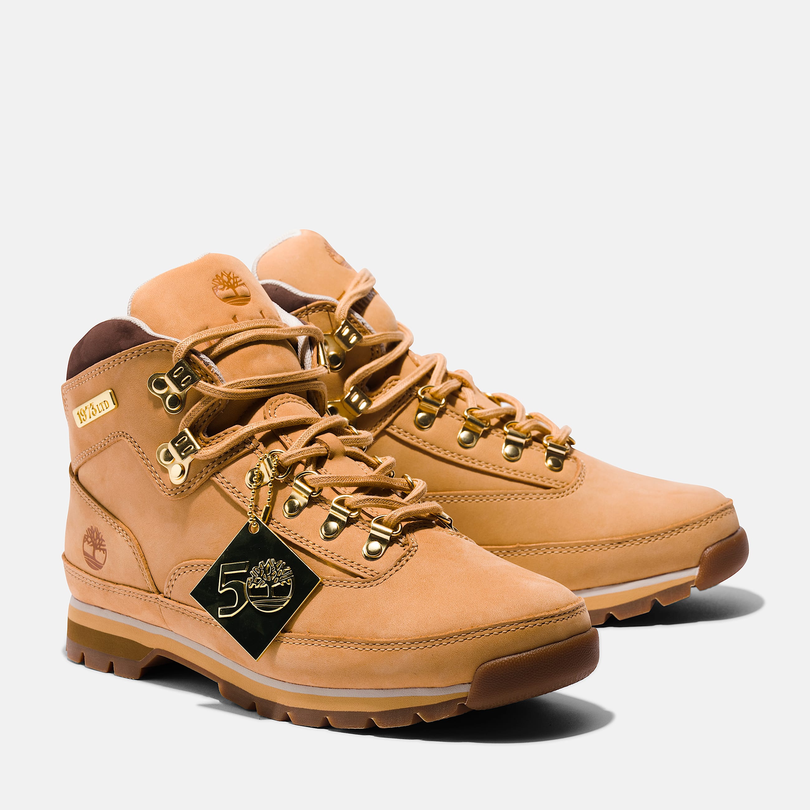 Mens  Timberland 50th Edition Butters Euro Hiker Mid Leather Boot TBL Light Beige Nubuck ALT4