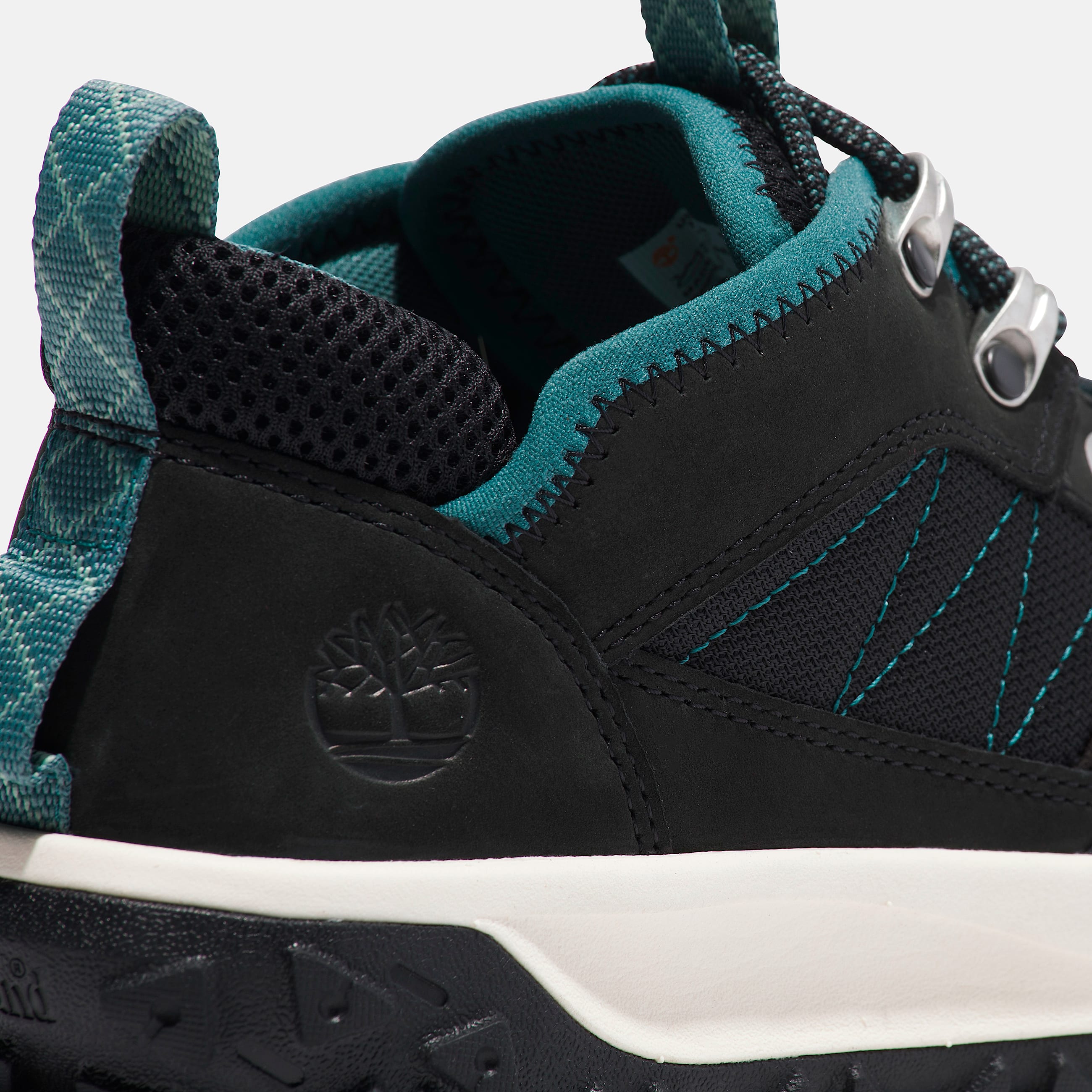 Womens GreenStride Motion 6 Low LaceUp Hiker TBL Black NubuckWhite ALT7