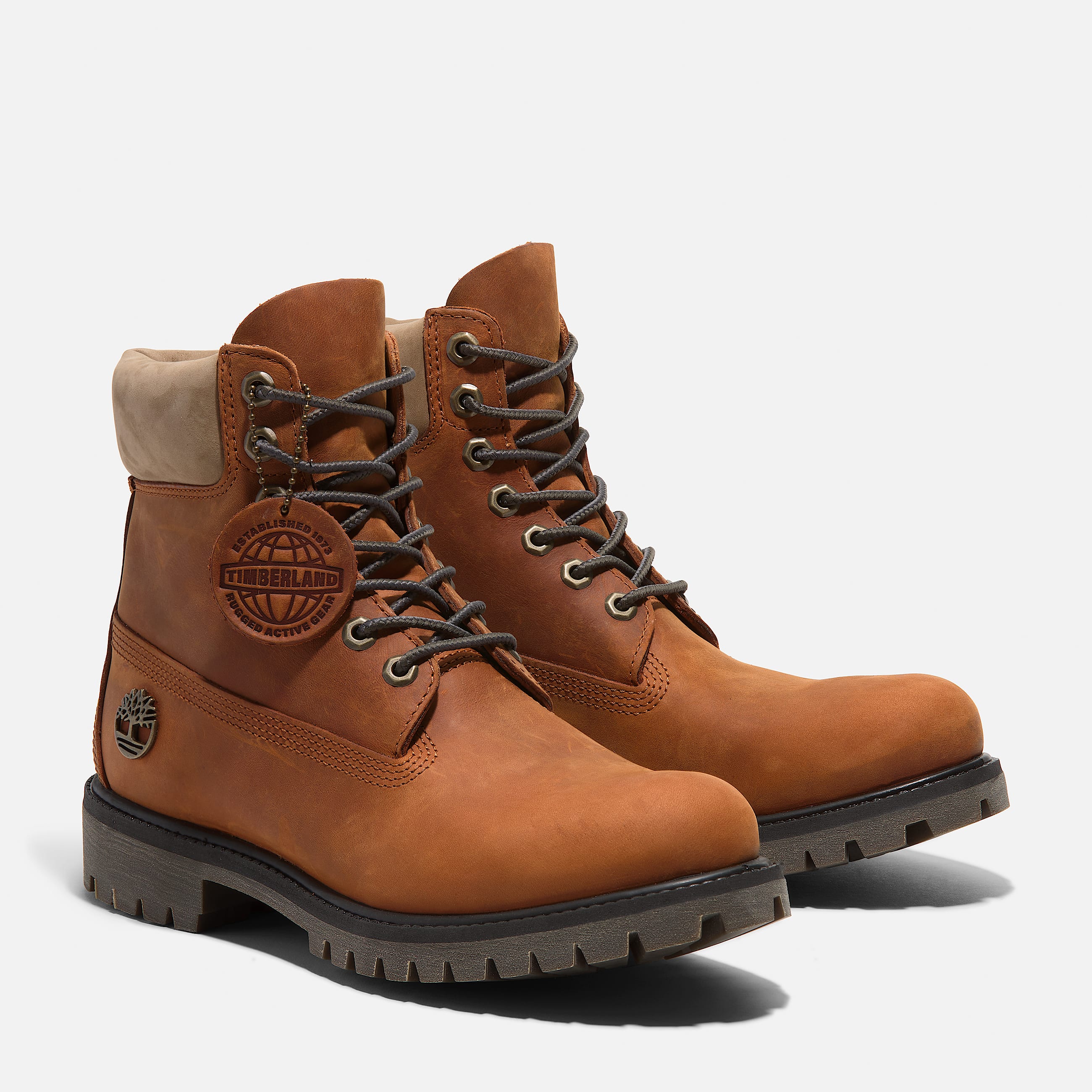 Mens Timberland Premium 6Inch Waterproof Boot TBL Orange FullGrain ALT4