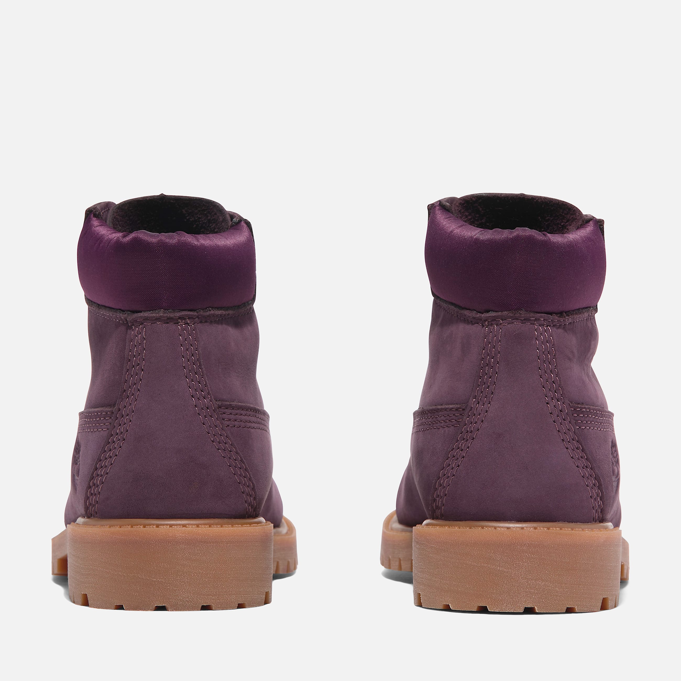 Youth Timberland Premium 6Inch LaceUp Waterproof Boot TBL Dark Purple Nubuck ALT5