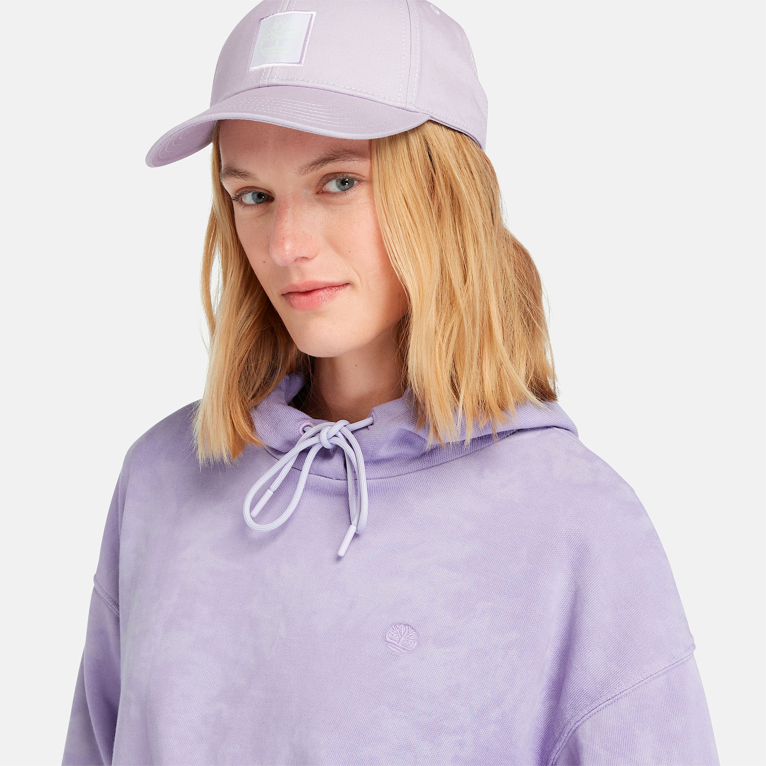 Womens Seasonal Tie Dye Hoodie TBL Pastel Lilac ALT2