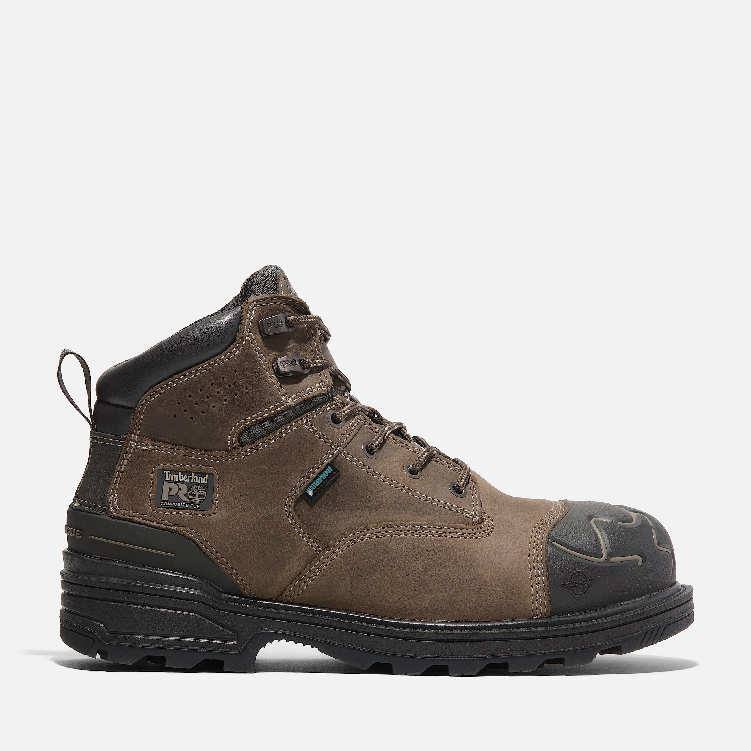 Mens Timberland PRO Magnitude 6 Waterproof CompToe Work Boot TBL Turkish Coffee HERO