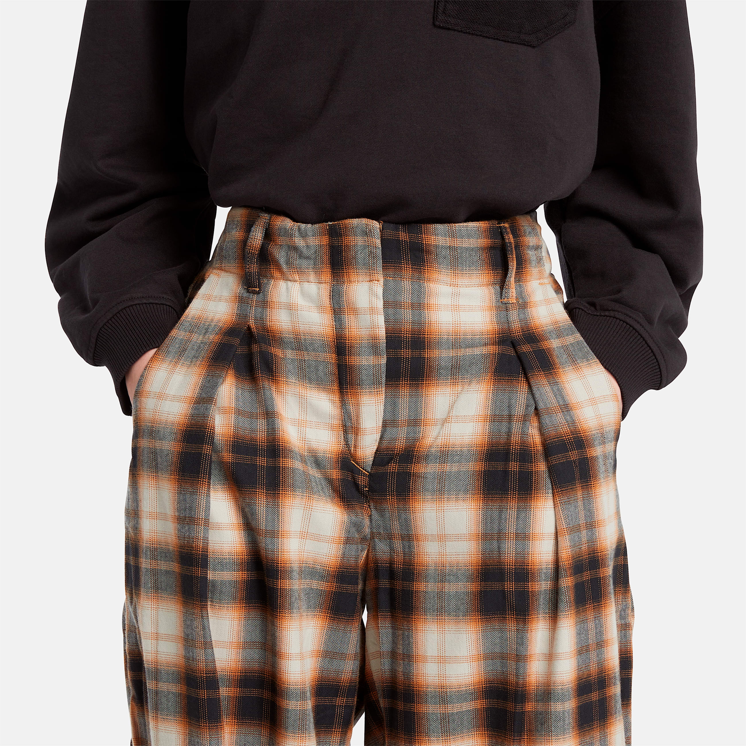 Pantaln para mujer a cuadros TBL Caf ALT2