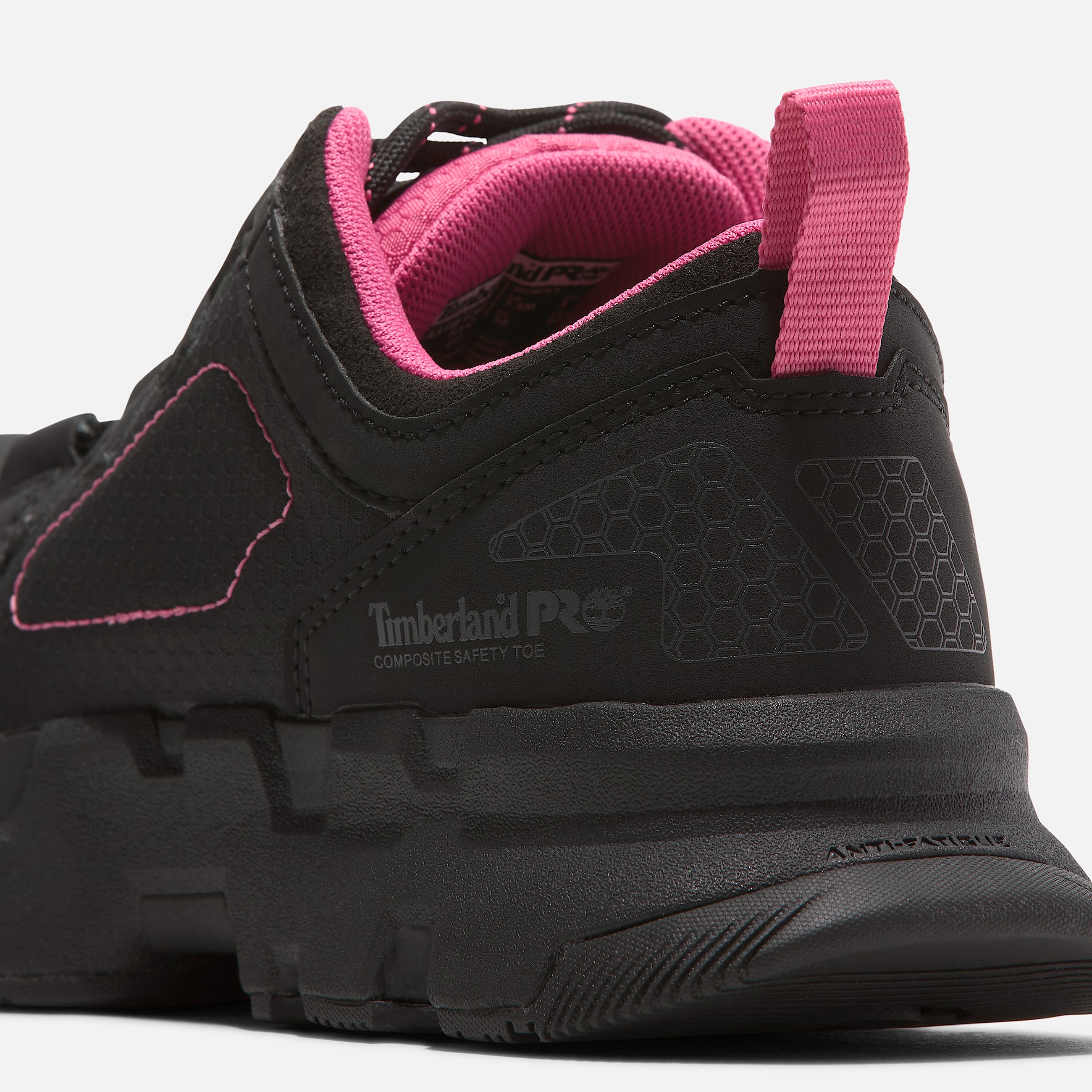 Womens Timberland PRO Powertrain EV Composite Toe Work Sneaker TBL BlackPink ALT7