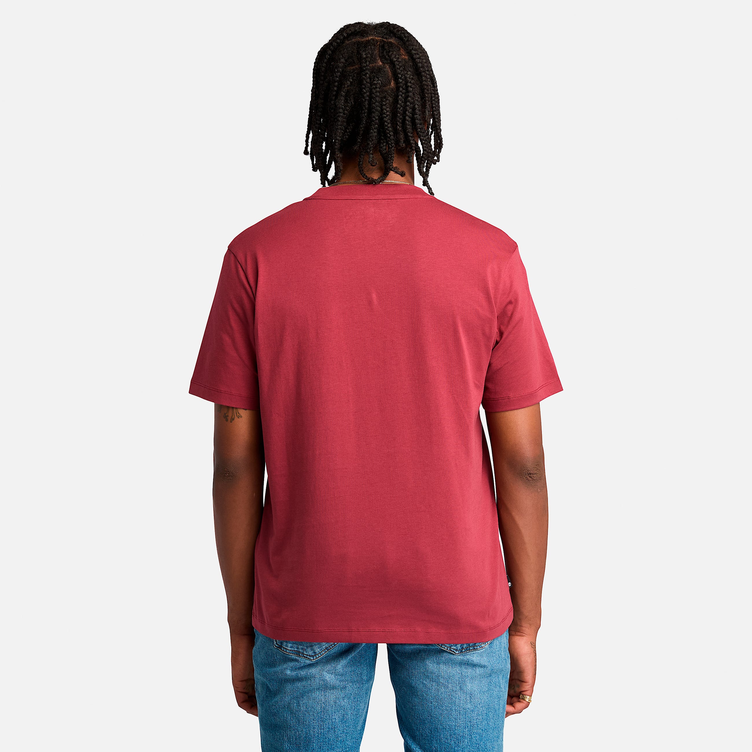 Mens Timberland Heritage Plaid Logo TShirt TBL Cordovan ALT9
