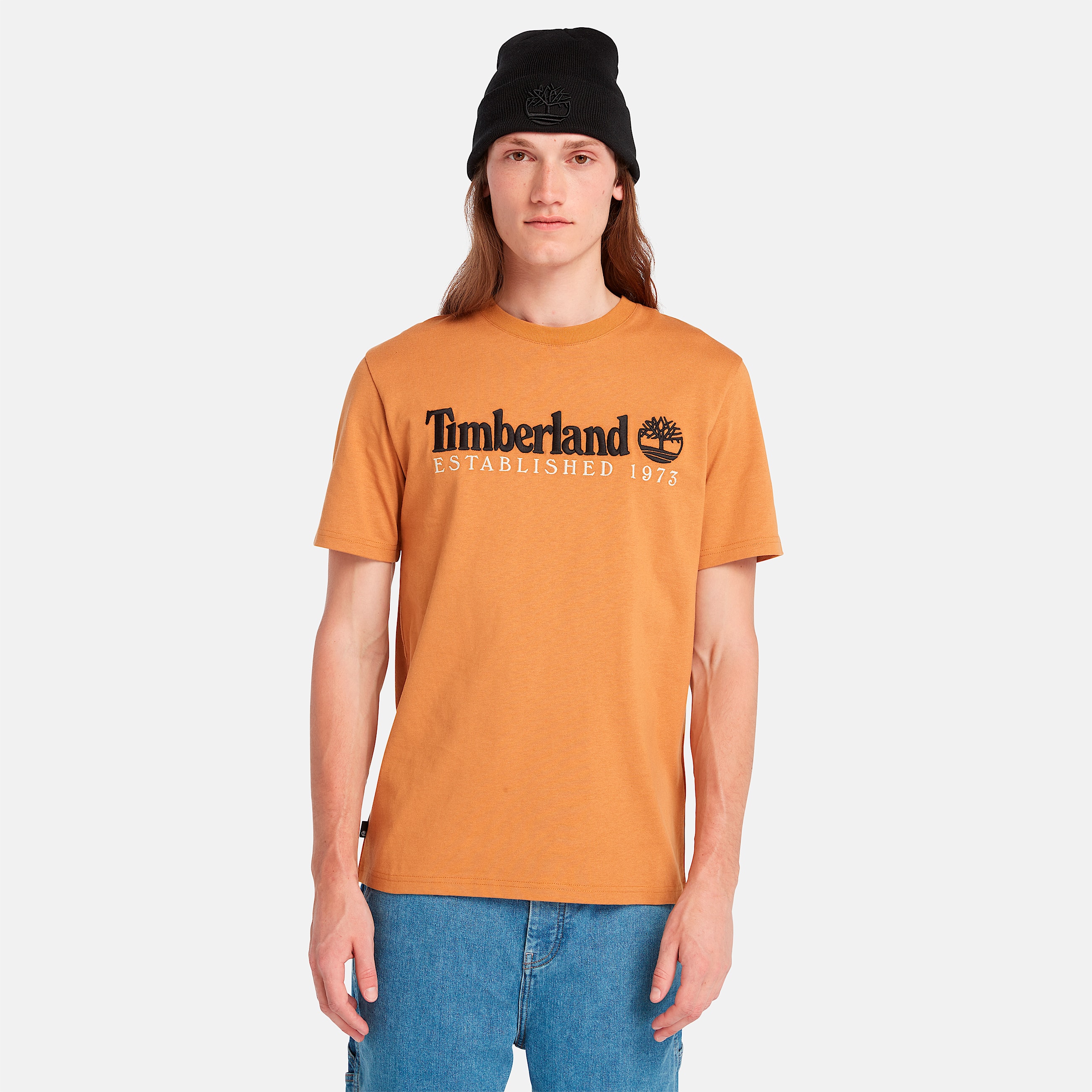 Mens Short Sleeve Est 1973 Crew TShirt TBL Wheat Boot ALT8