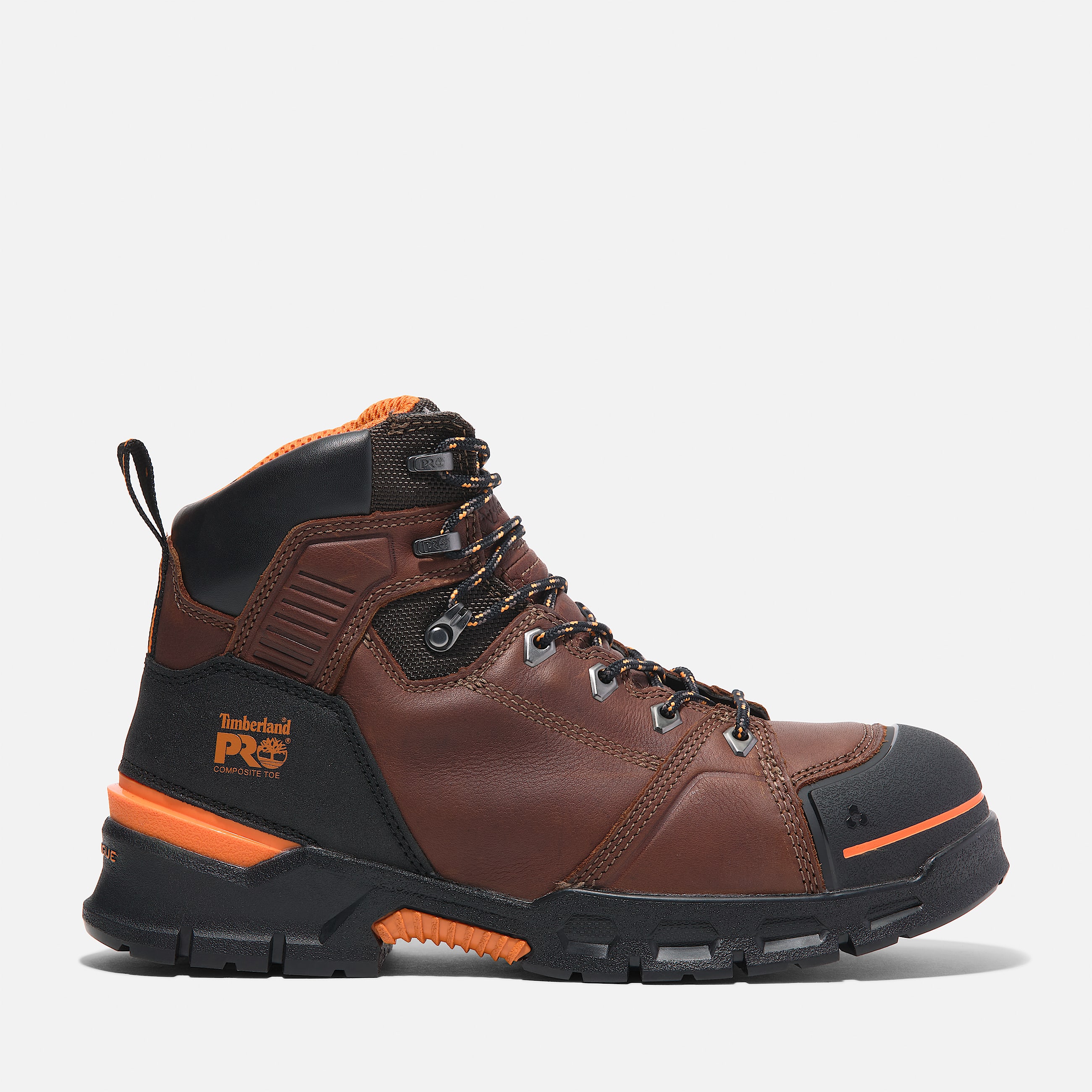 Men's Endurance EV Comp-Toe Work Boots - Teak Brown/Orange