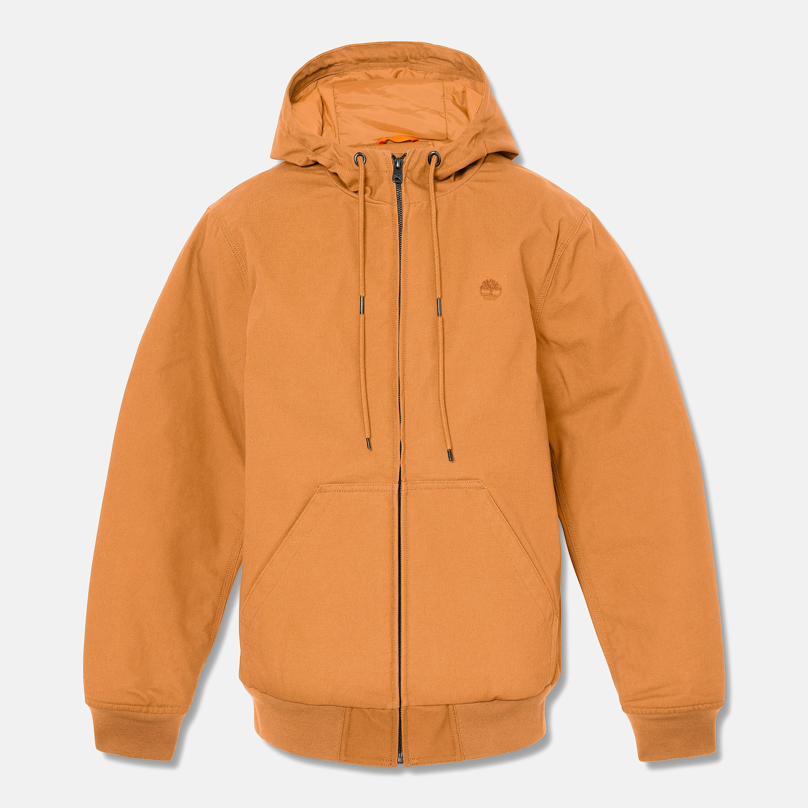 Mens Insulated Canvas Hooded Bomber Jacket TBL Wheat Boot ALT10