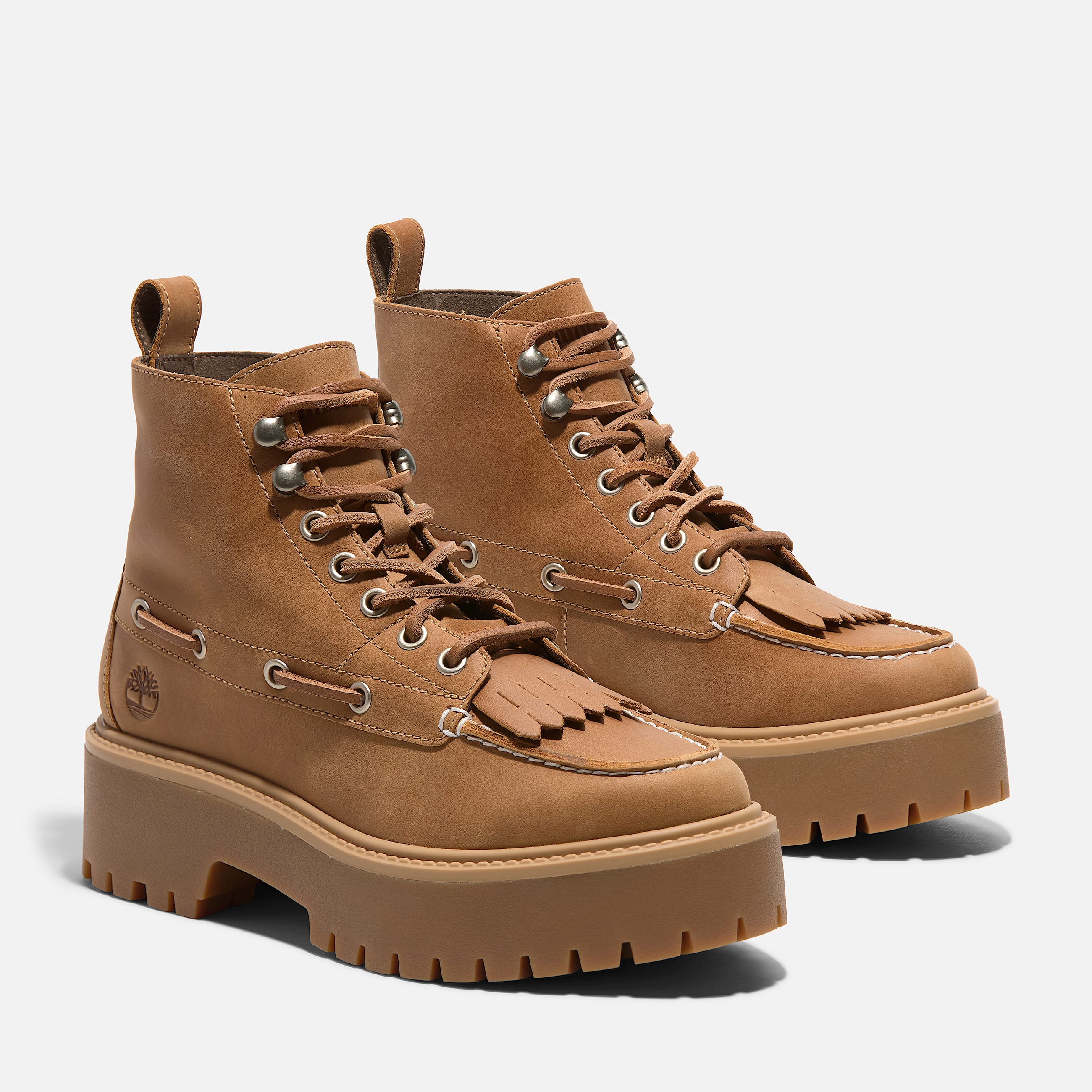 Womens Stone Street Mid 7Eye Platform Boot TBL Wheat FullGrain ALT4