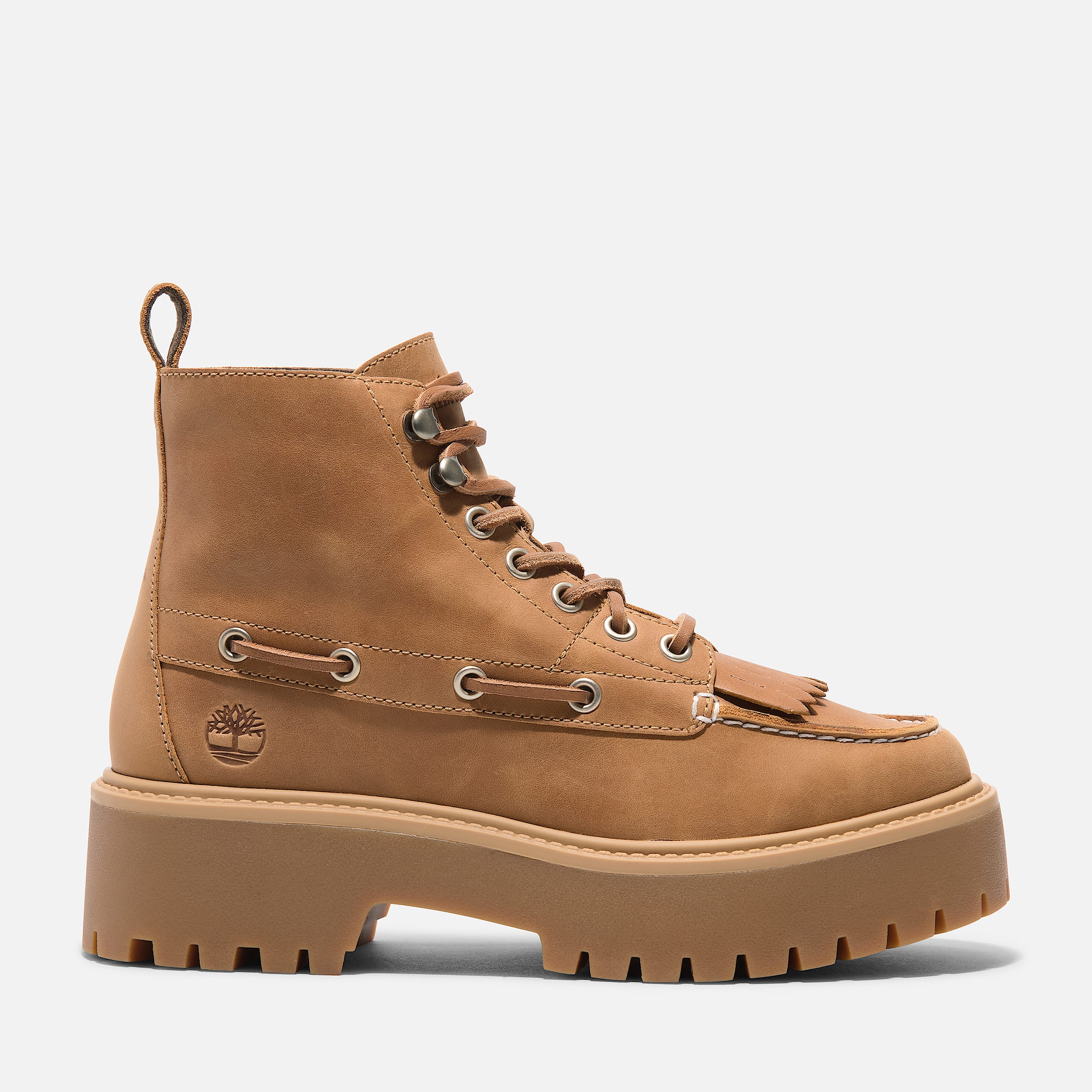 Womens Stone Street Mid 7Eye Platform Boot TBL Wheat FullGrain HERO