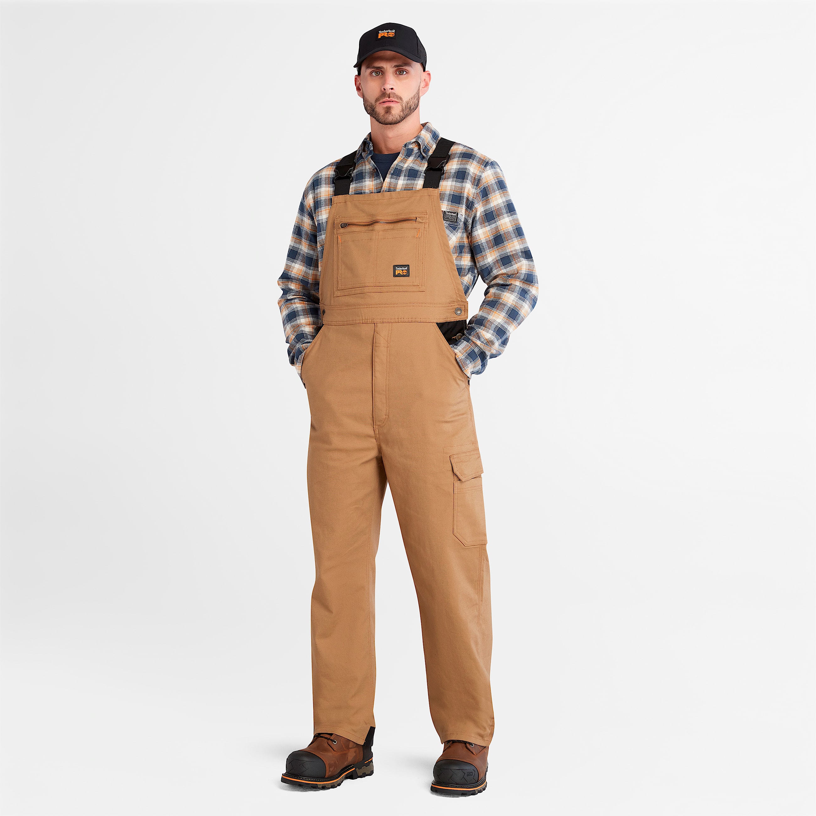 Mens Timberland PRO Ironhide Flex Bib Overall TBL Dark Wheat HERO