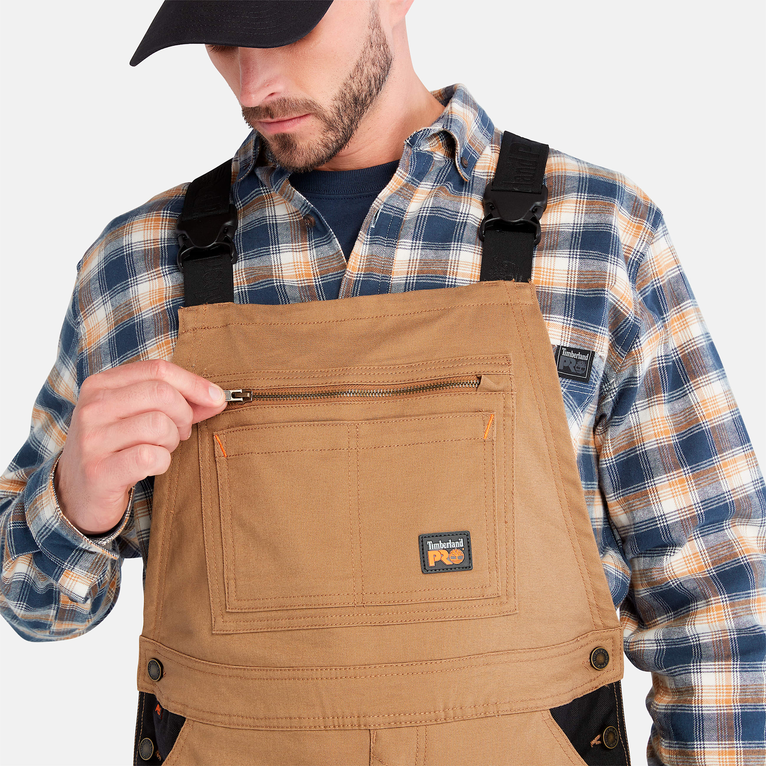 Mens Timberland PRO Ironhide Flex Bib Overall TBL Dark Wheat ALT2